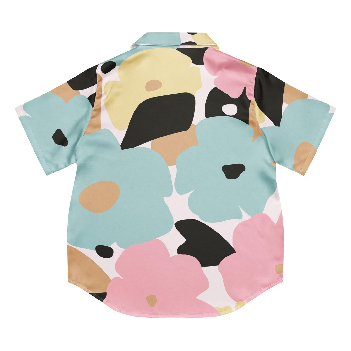 Chemisier de pyjama pour femme - Fleuri, Pastel – Manches courtes - Léger, doux et confortable