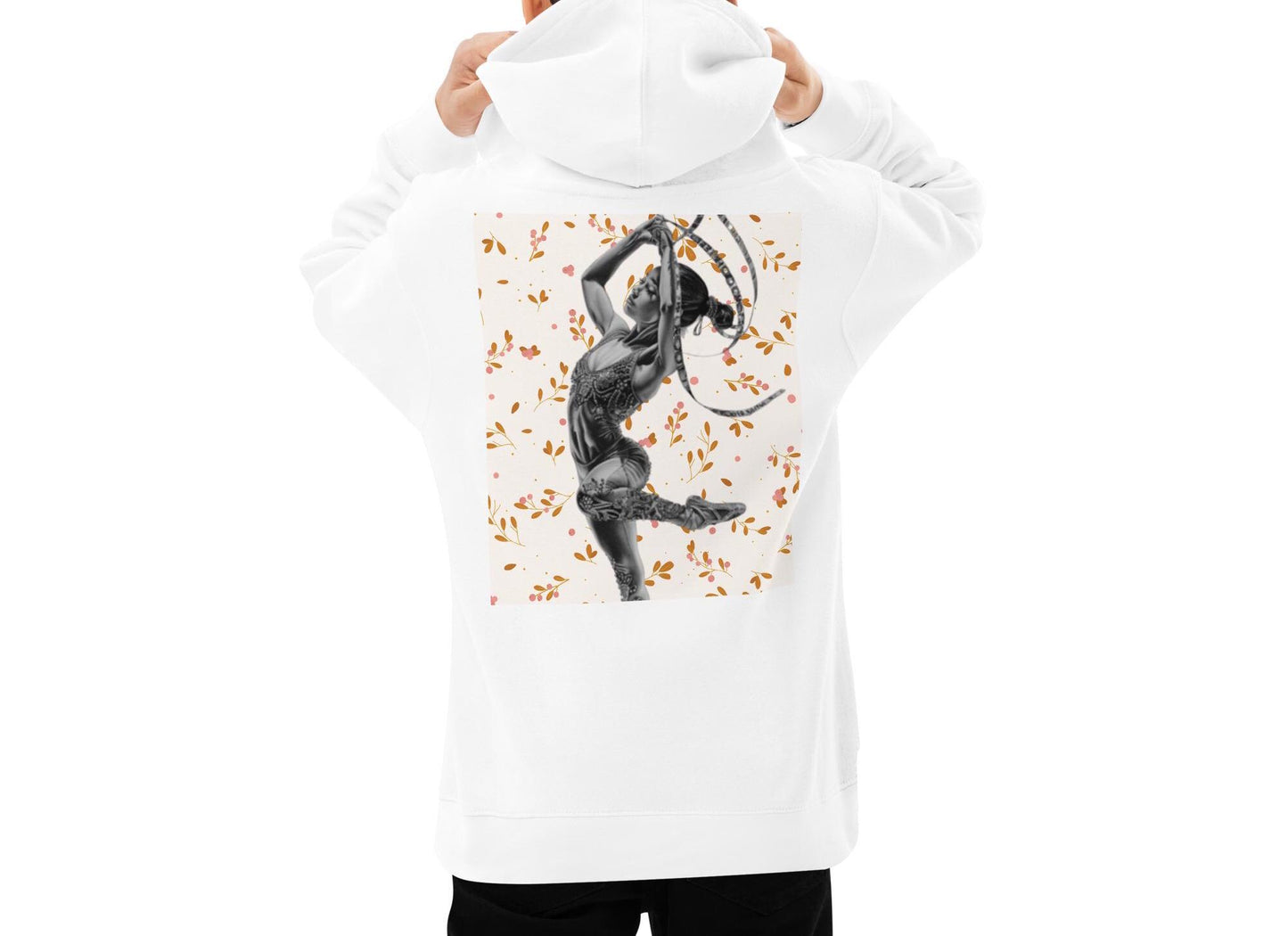 Sweat à capuche pour petite fille – Fleurs du Printemps – Coton-mélange, motif imprimé, pull chaud & doux – Motif Gymnaste Danseuse