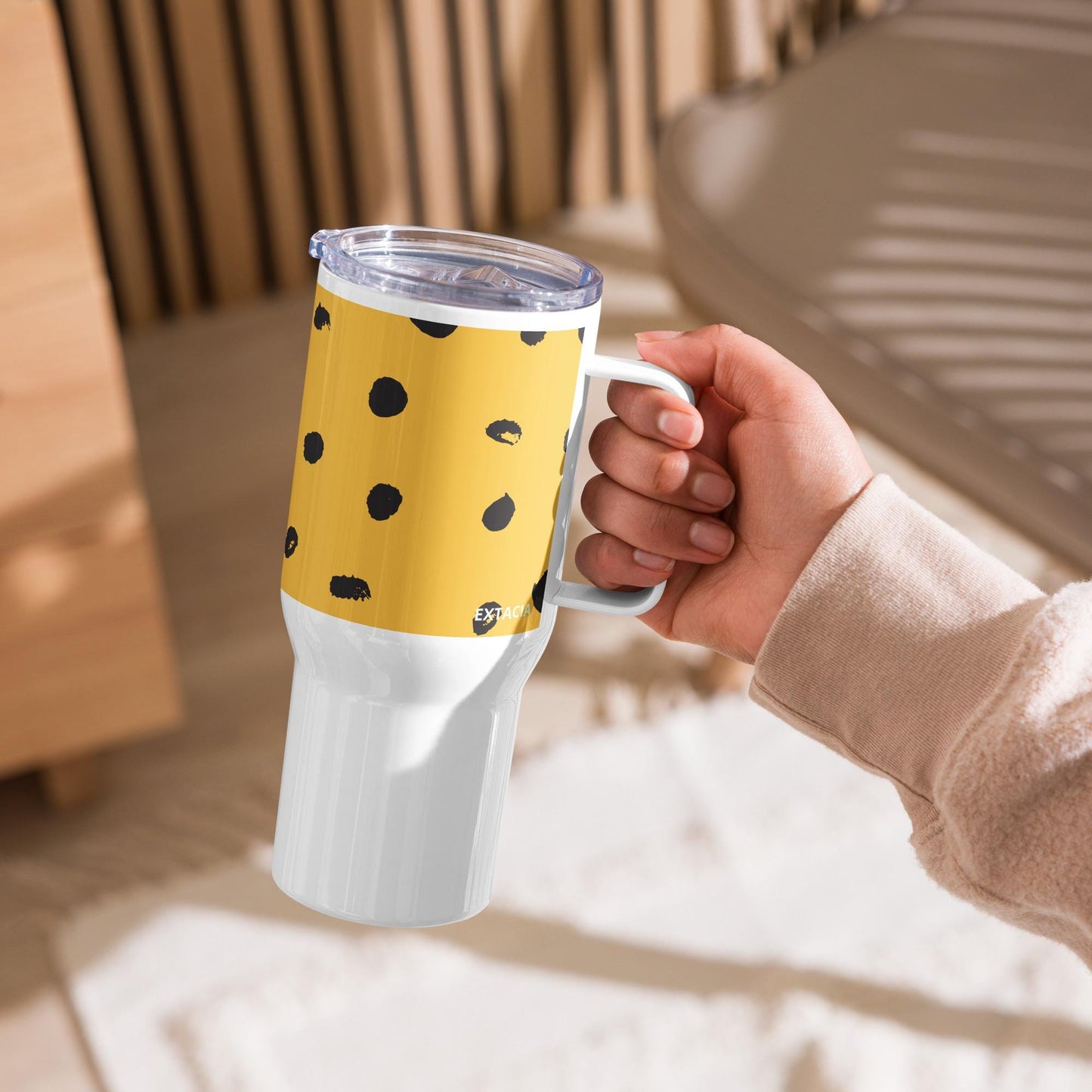 Mug Isotherme Inox - Mug de Voyage Isotherme en Acier Inoxydable avec Anse â Design imprimĂ© animal - THERMOS, gobelet Durable LĂ©ger Ătanche