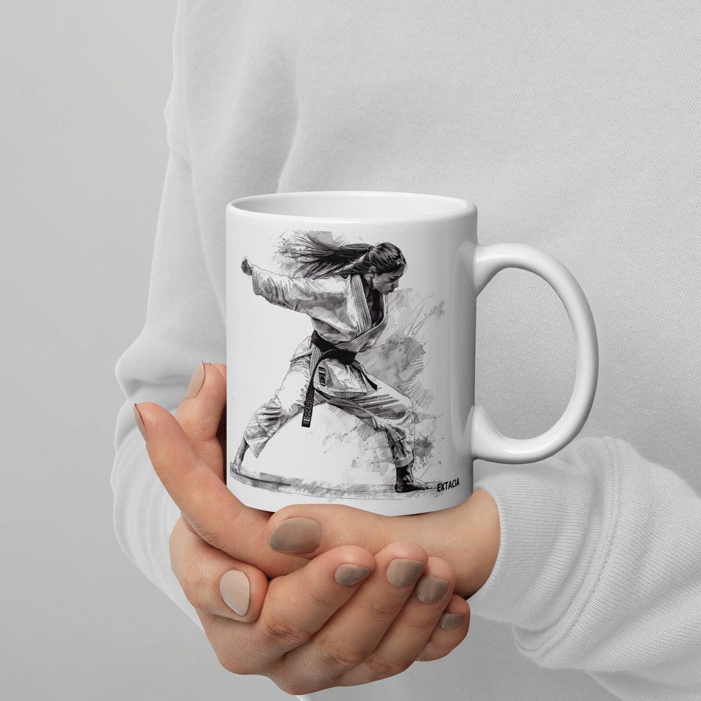 Mug en Céramique – 11, 15 et 20 oz - Tasse Design et Élégante - Design Arts Martiaux - Personnalisable - cadeau, bureau, déco cuisine