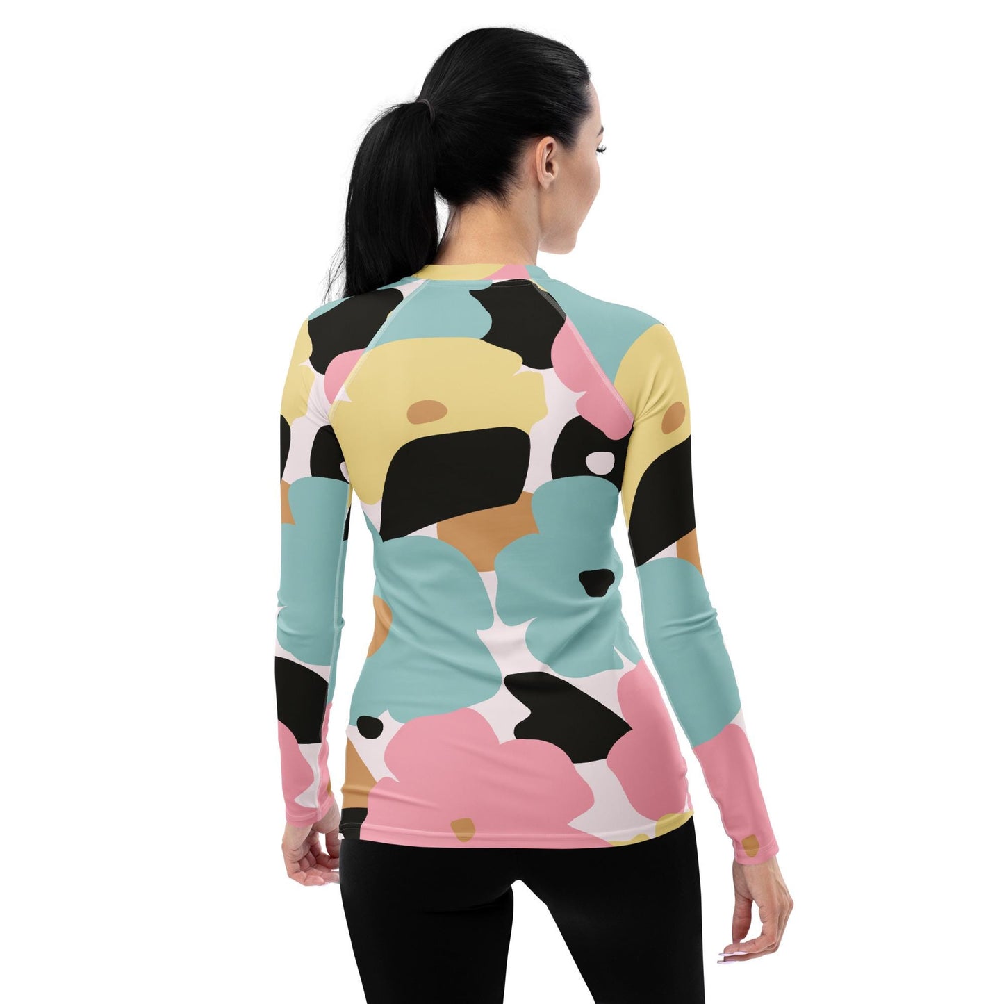 Rash guard pour femme – Fleuri, Pastel – Anti-UV*, séchage rapide, respirant – Minimaliste