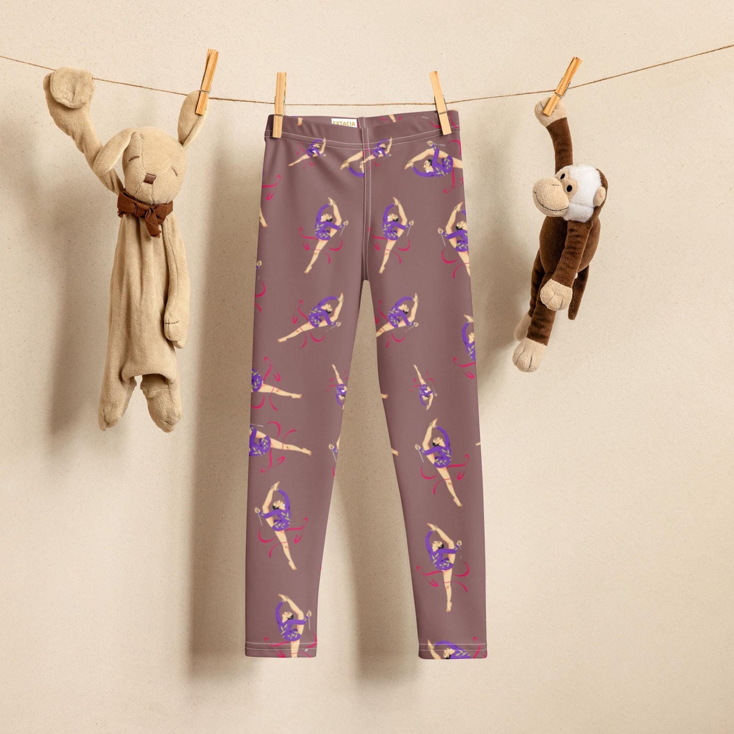 Leggings Bébé et Petite Fille - Confortable, Doux et Extensible - quotidien, sport, urbain, école, cadeau – Design Danseuse Gymnaste