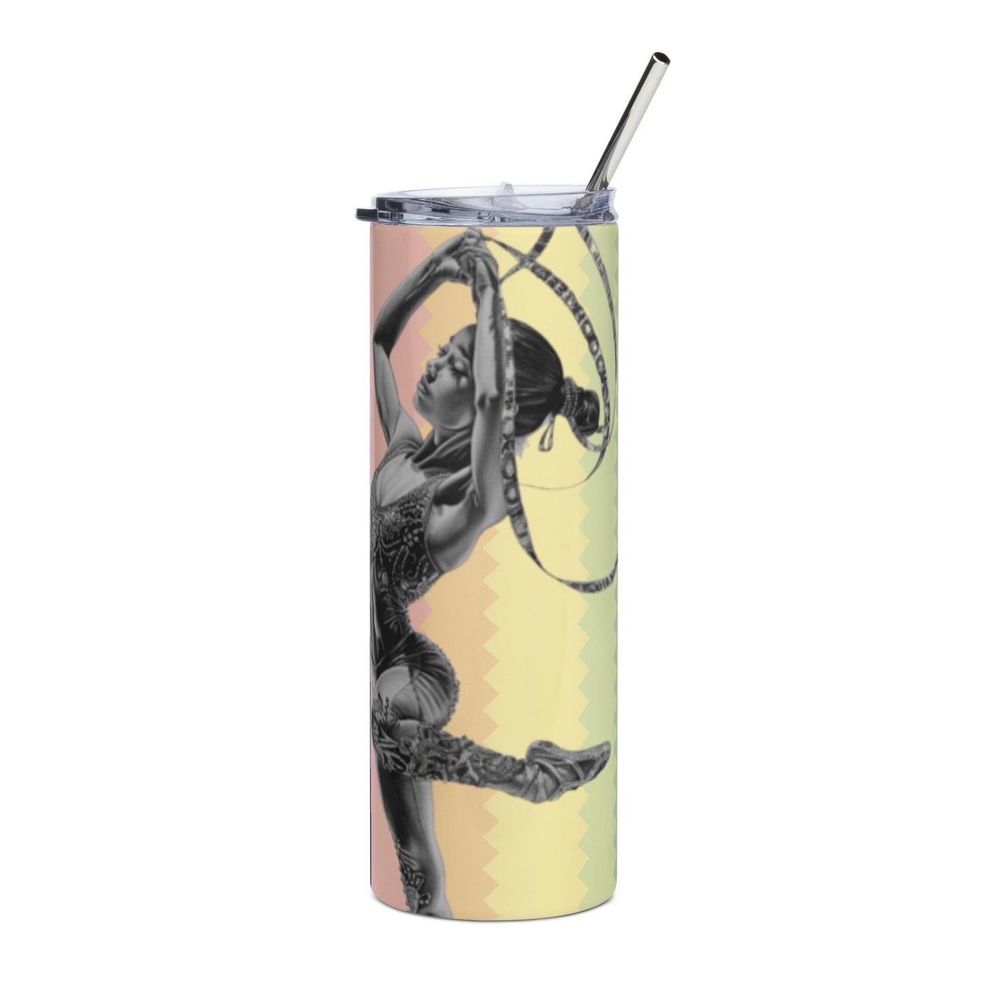 Mug isotherme inox - Gobelet en Acier Inoxydable – Design Danseuse Gymnaste - Mug de Voyage Durable, Étanche - Boissons Chaudes, Froides