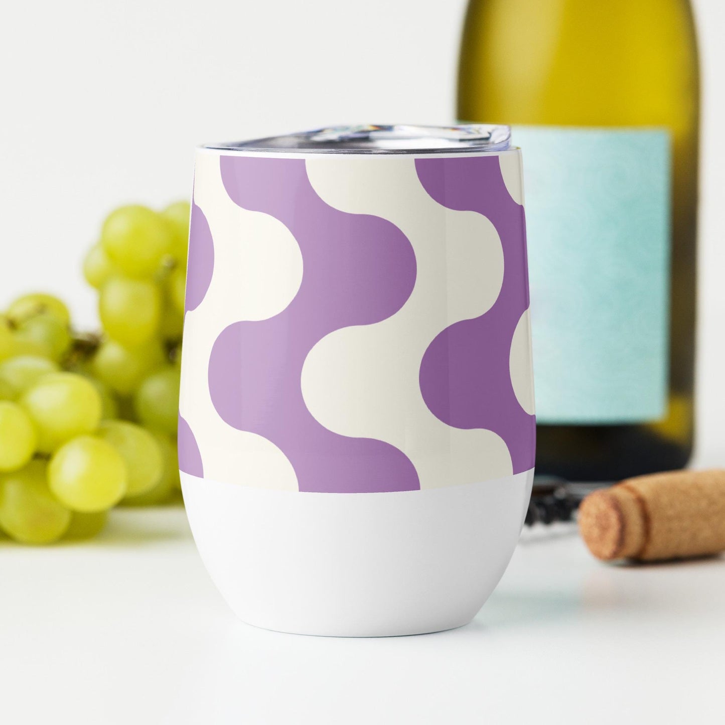 Mug Isotherme Inox - Petit Thermos Isotherme en Acier Inoxydable â Design Graphique - Mug de Voyage, Gobelet Ă Vin, CafĂ©, ThĂ©, Ătanche