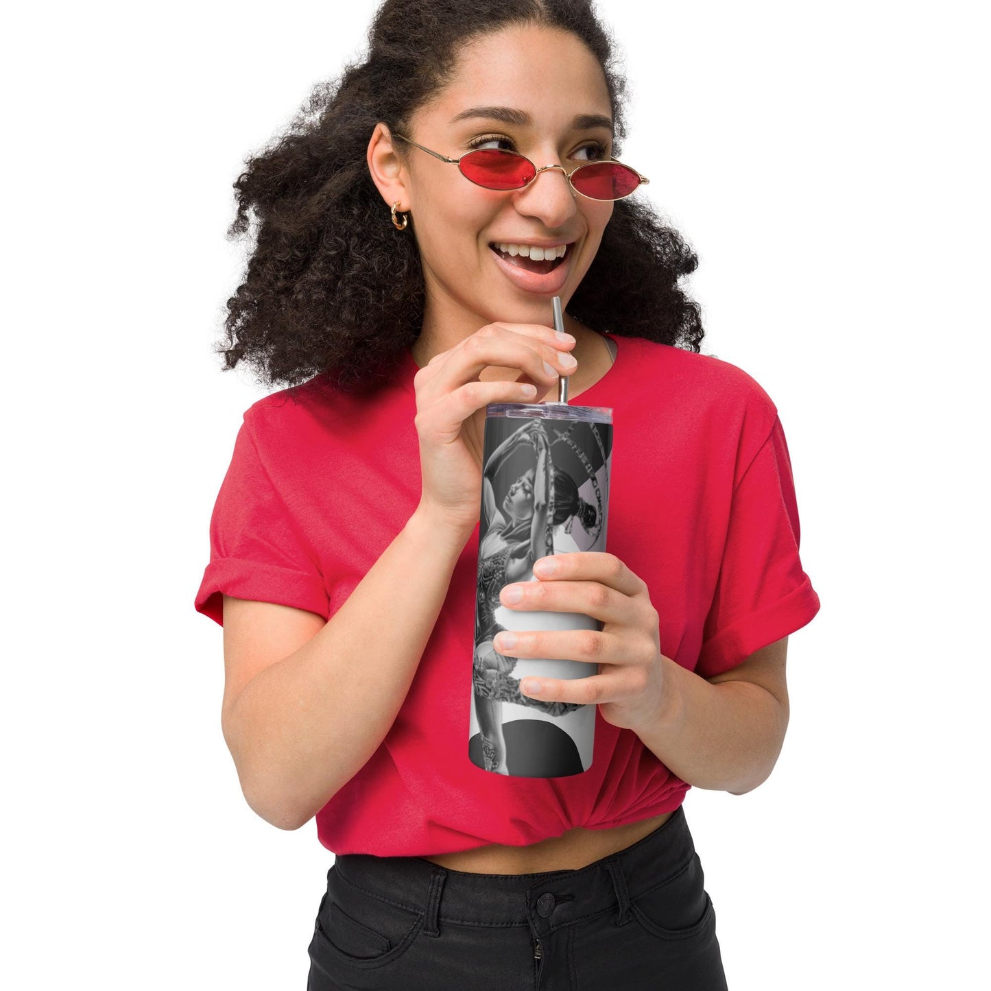 Mug isotherme inox - Gobelet en Acier Inoxydable – Design Danseuse Gymnaste - Mug de Voyage Durable, Étanche - Boissons Chaudes, Froides