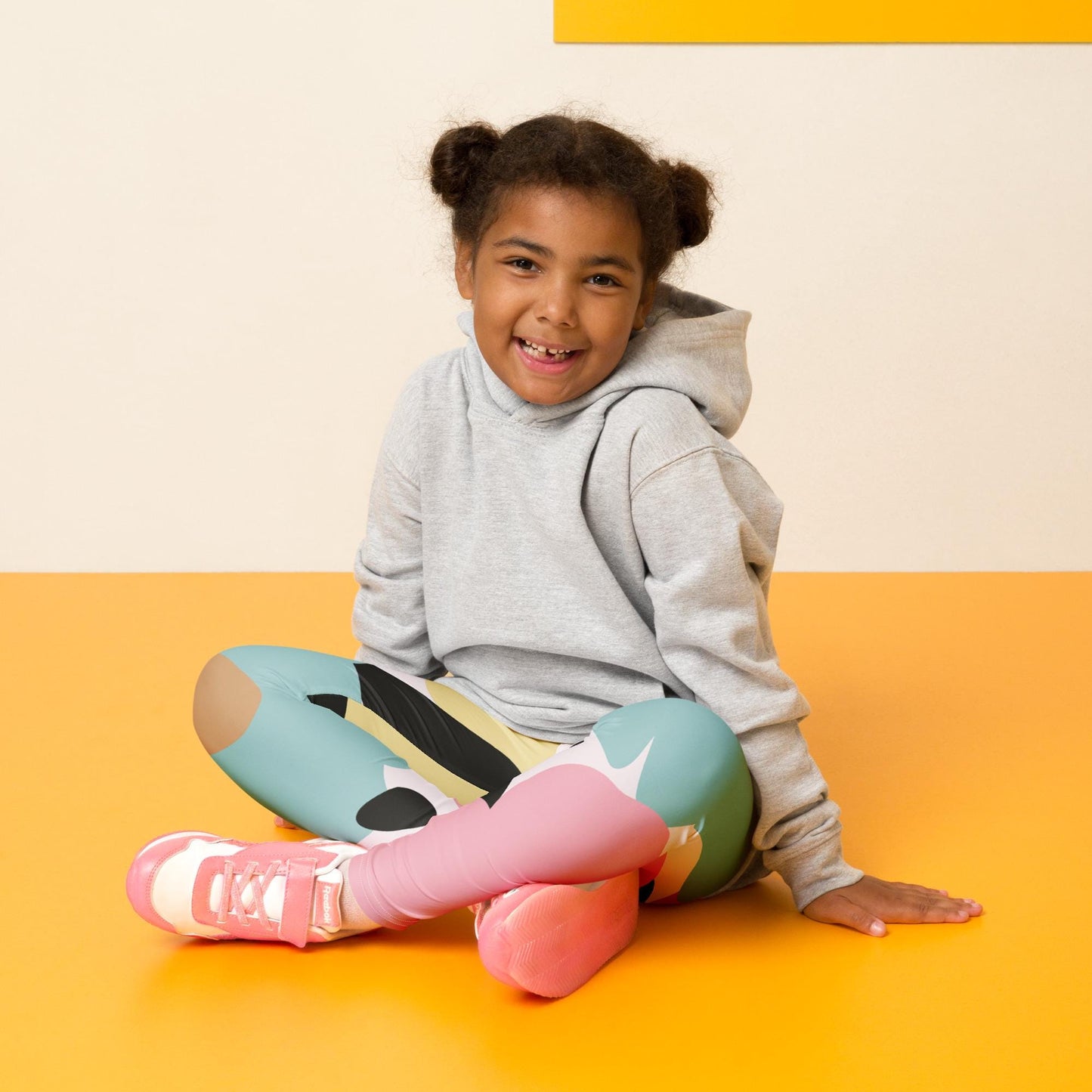 Legging pour petite fille – Fleuri, Pastel – Doux, extensible, toutes saisons – Minimaliste