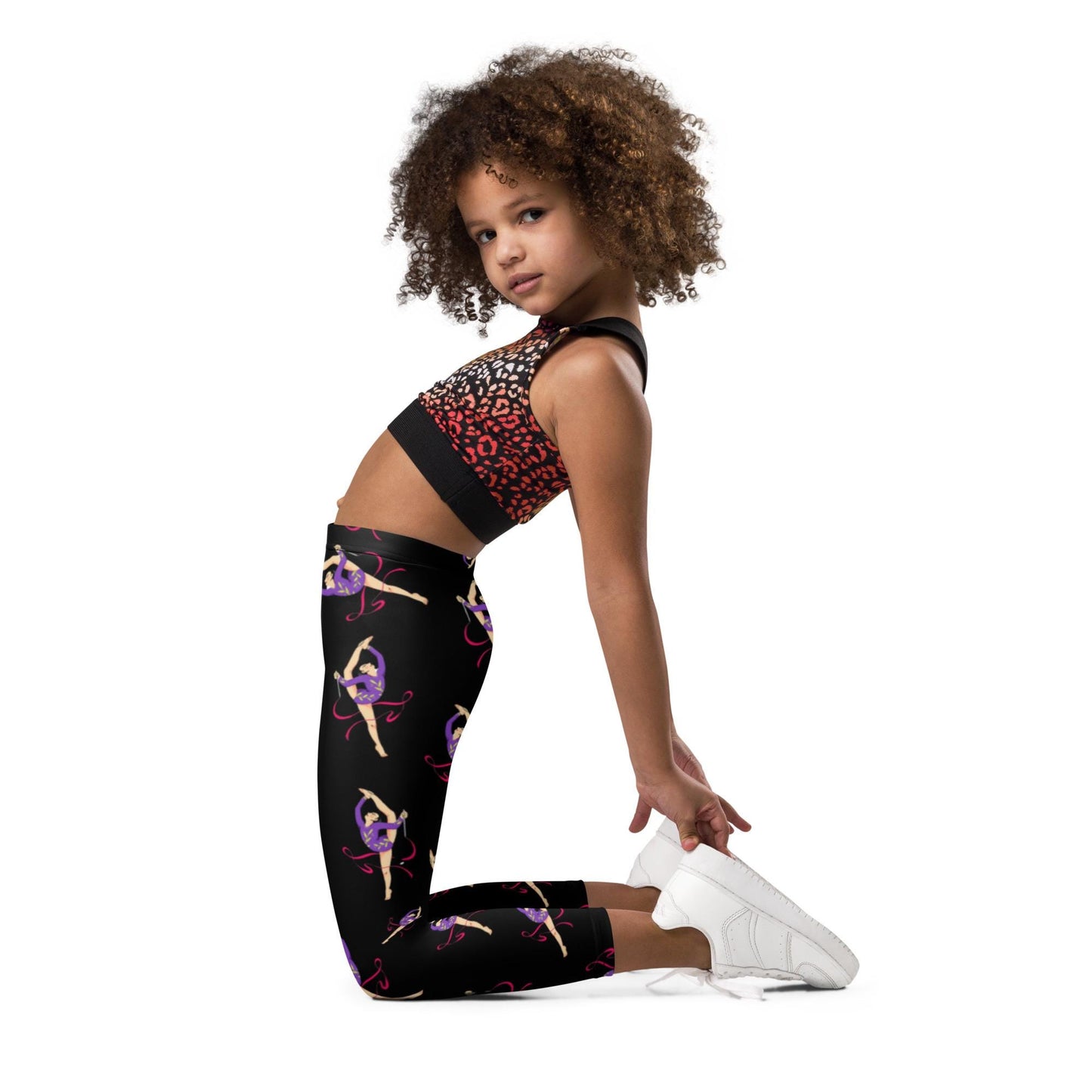 Leggings Bébé et Petite Fille - Confortable, Doux et Extensible - quotidien, sport, urbain, école, cadeau – Design Danseuse Gymnaste