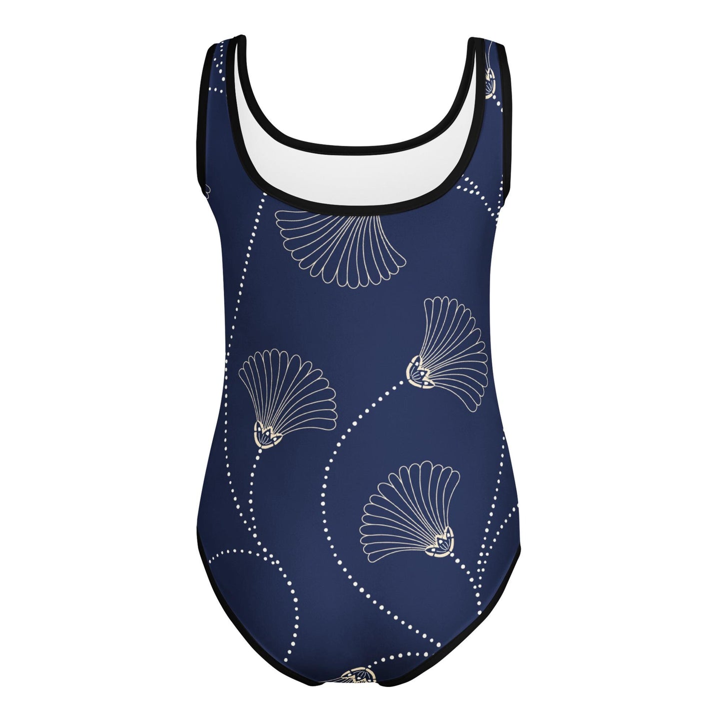 Maillot de bain 1 pièce pour petite fille – Bleu Fleuri – Confort, maintien & séchage rapide – Minimaliste