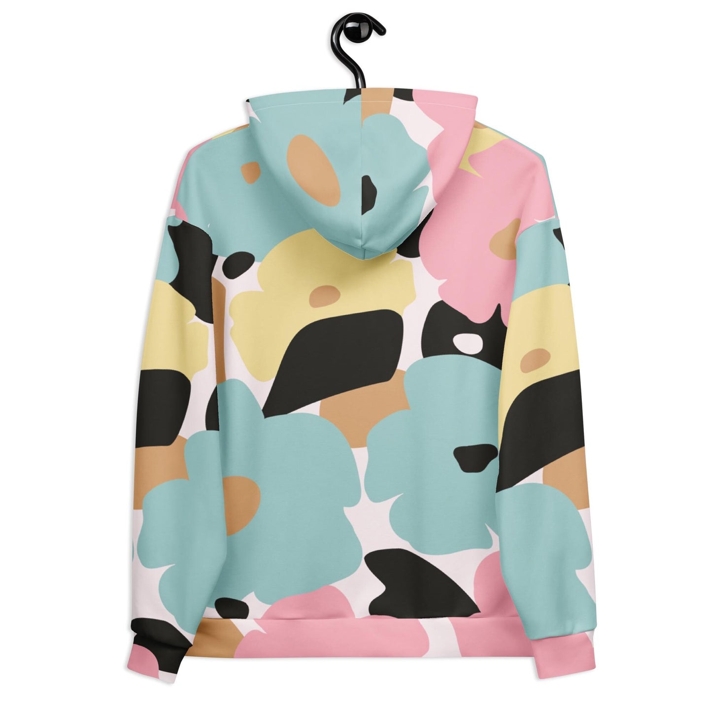 Sweat à capuche pour femme – Fleuri, Pastel – Polyester recyclé, doux & durable – Nature Minimaliste