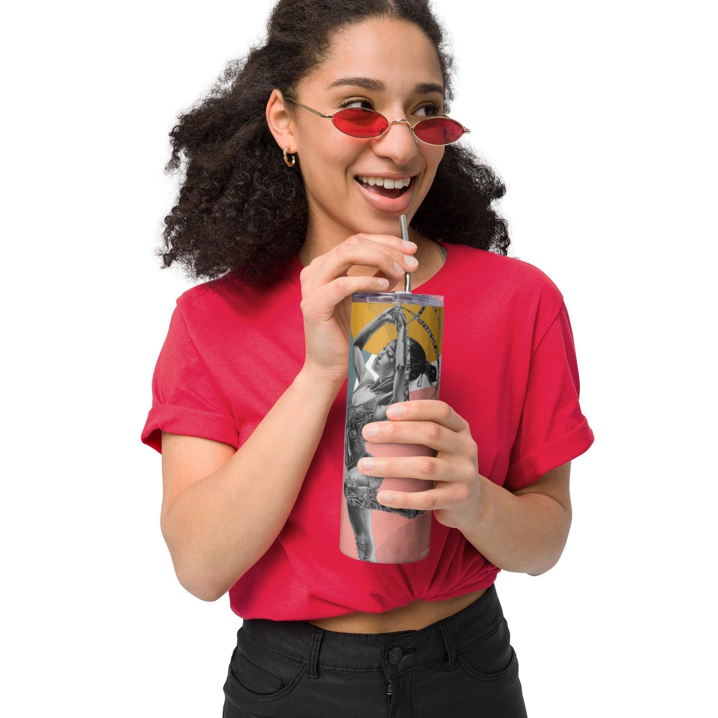 Mug isotherme inox - Gobelet en Acier Inoxydable – Design Danseuse Gymnaste - Mug de Voyage Durable, Étanche - Boissons Chaudes, Froides