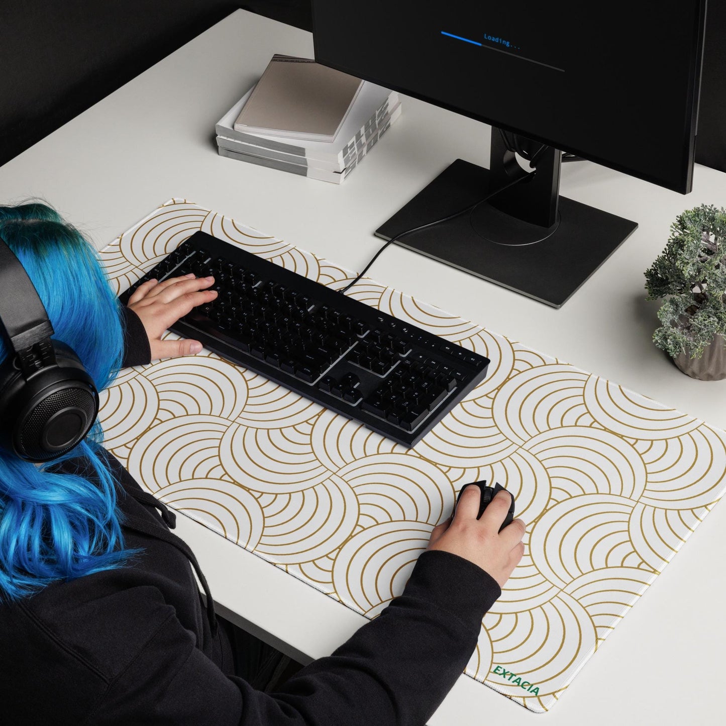 Tapis de Souris Gaming XXL - design minimaliste - surface lisse, base antidérapante, grand format, confortable, durable - Accessoire bureau