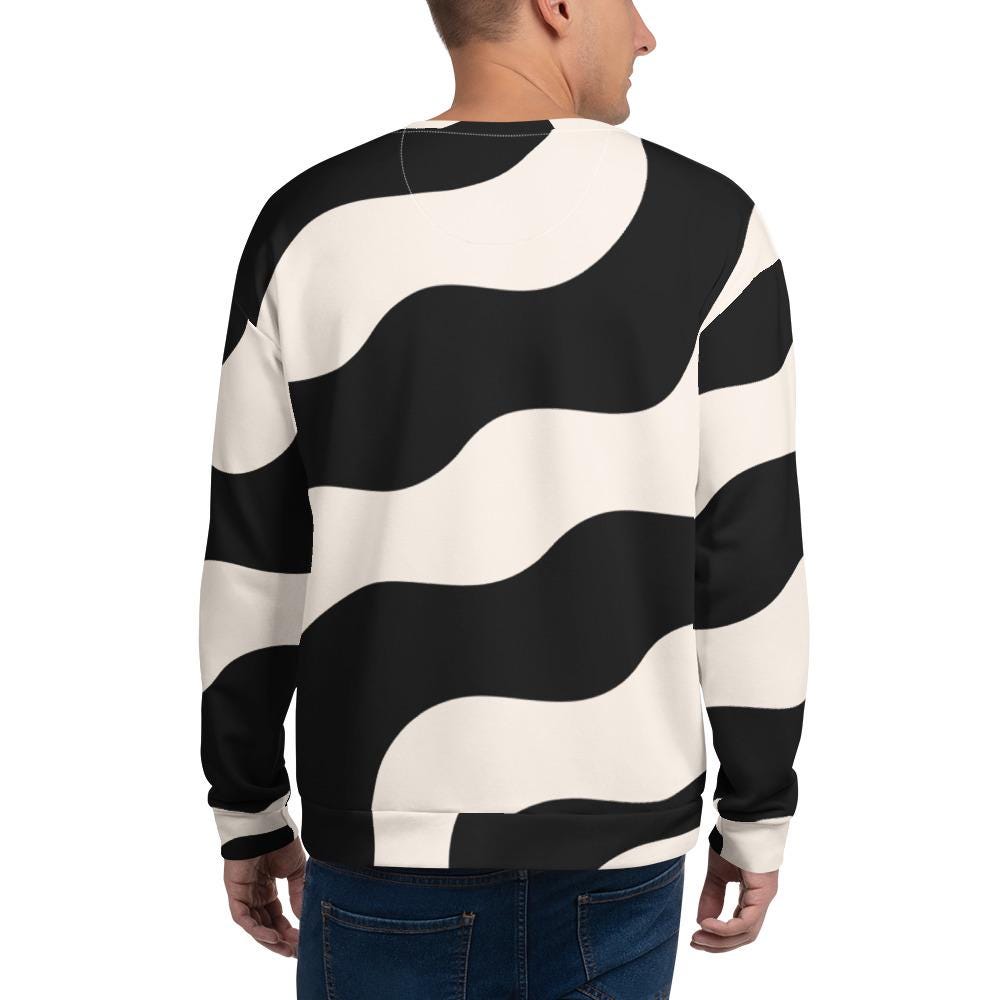 Sweat-Shirt à Col Rond pour Homme en Polyester Recyclé - coupe décontractée écoresponsable, style streetwear, urbain, casual - cadeau