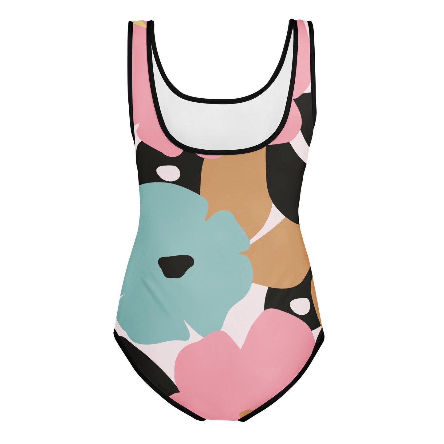 Maillot de bain 1 pièce pour fille ado – Fleuri, Pastel – maintien & séchage rapide – Minimaliste