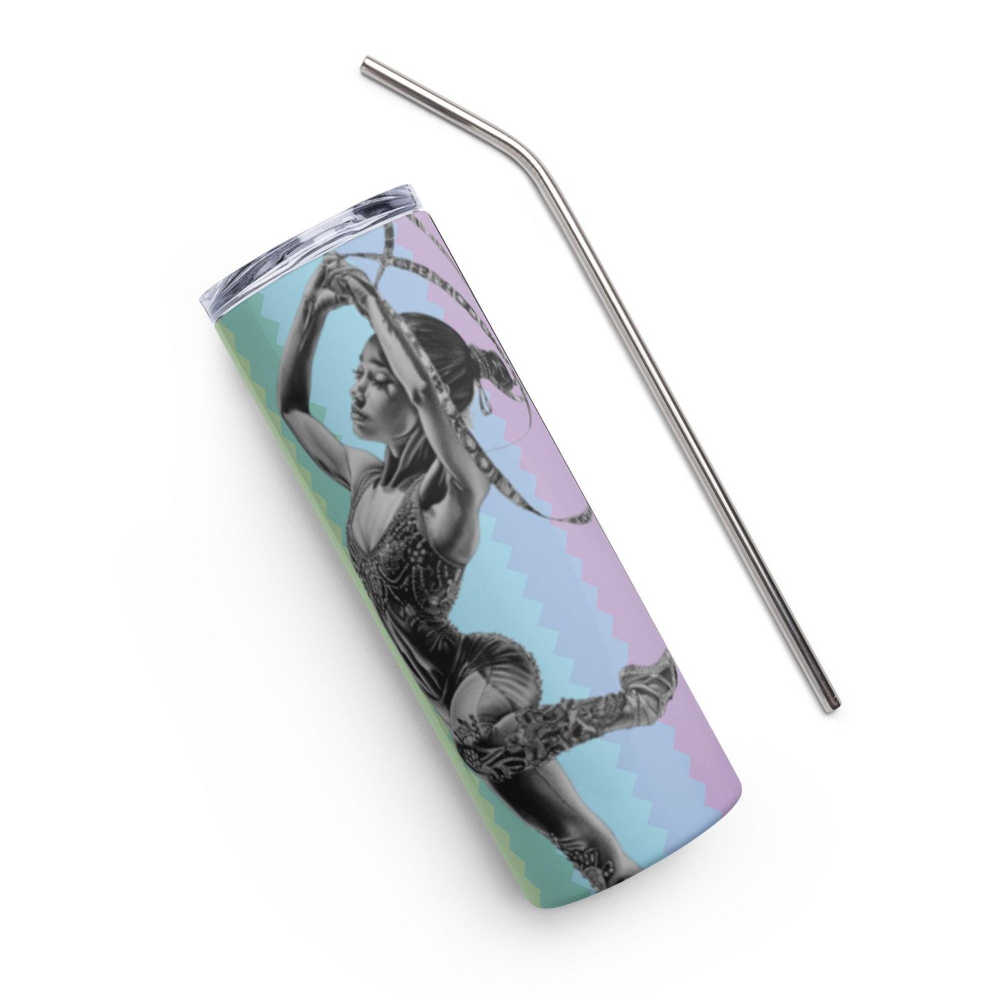 Mug isotherme inox - Gobelet en Acier Inoxydable – Design Danseuse Gymnaste - Mug de Voyage Durable, Étanche - Boissons Chaudes, Froides
