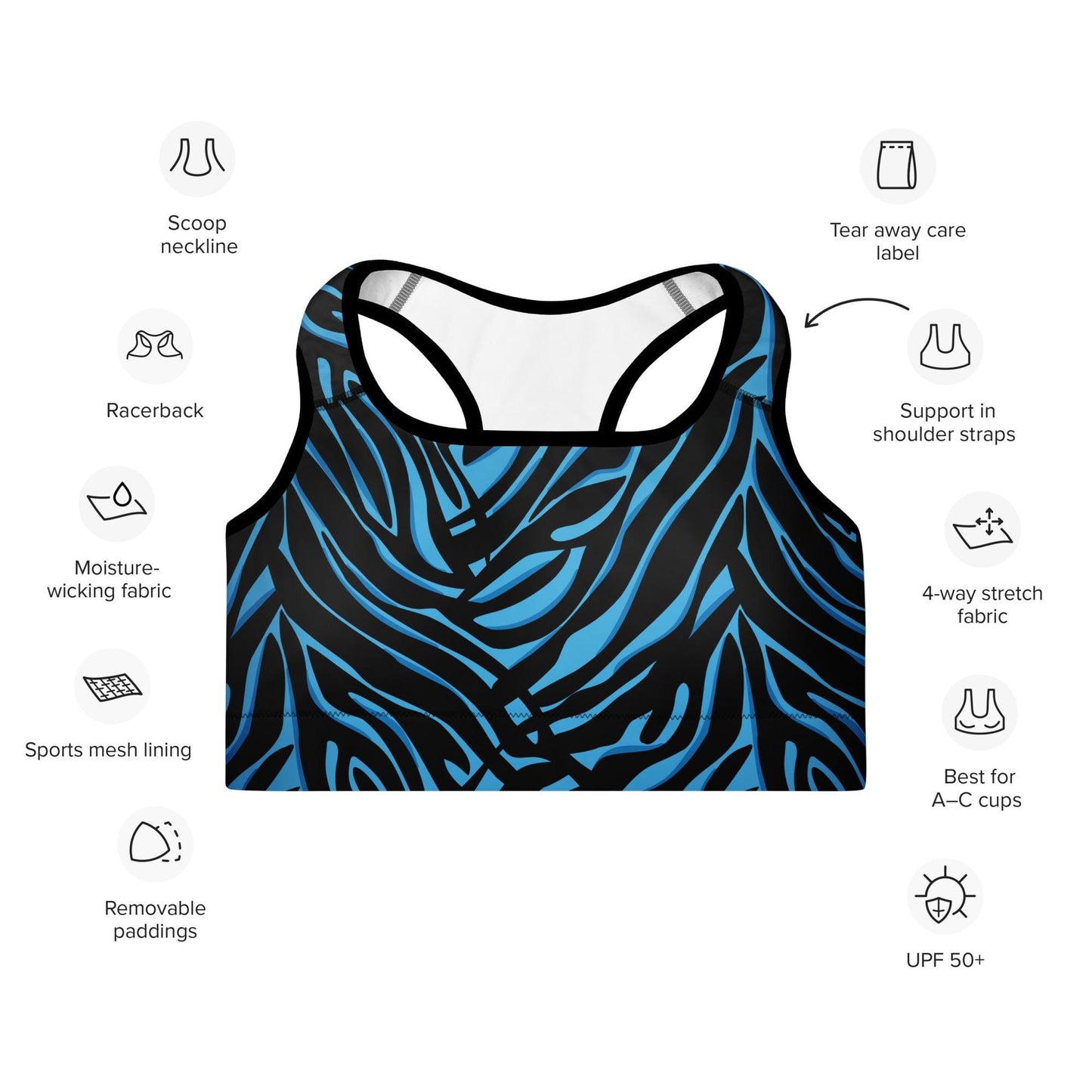 Brassière de Sport Rembourrée pour femme - Confortable - Yoga, Fitness, Running, gymnastique, tennis, danse - cadeau, anniversaire, noël
