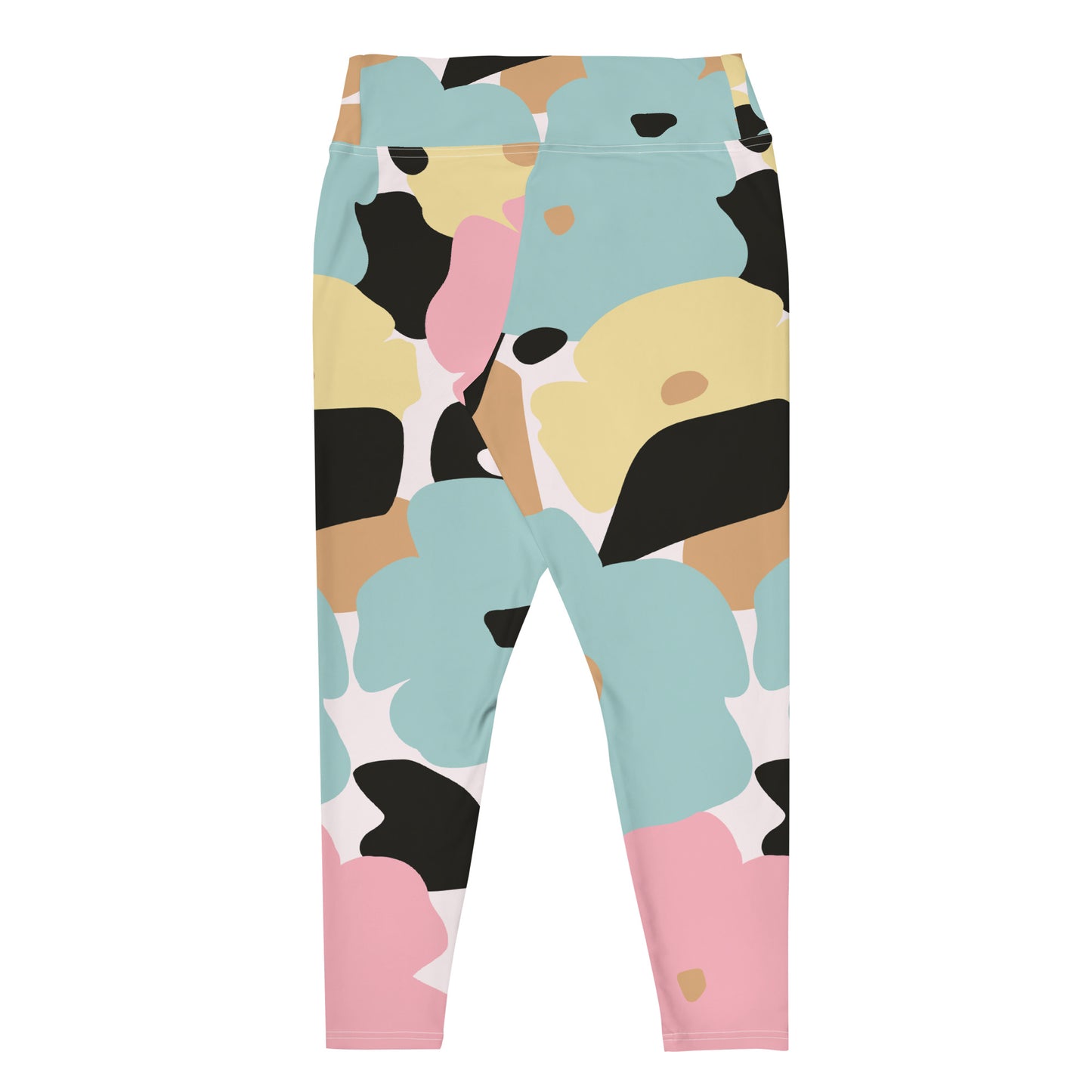 Legging grande taille femme - oversize – fleuri, pastel - Ceinture et ourlets
