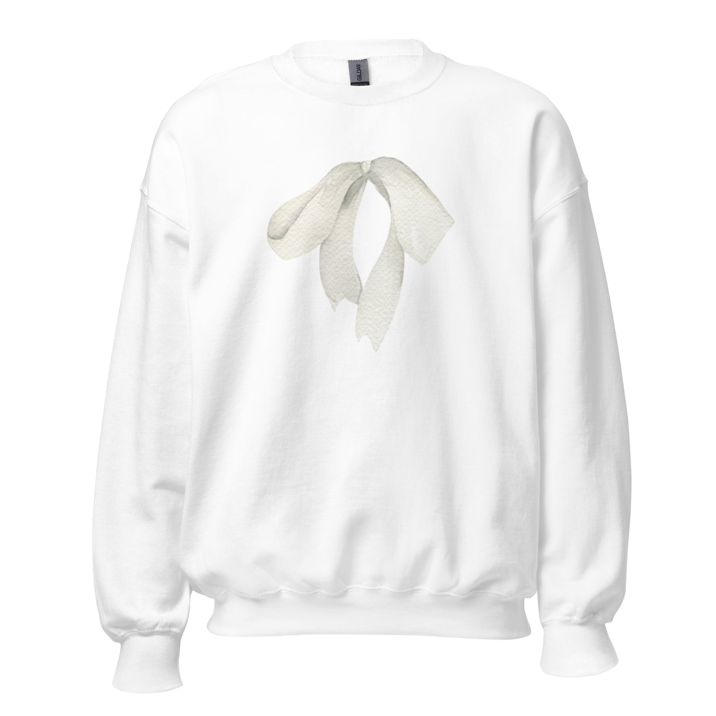 Poignets/ourlets, sweat, tenue durable  - sweat femme motif imprimé "petit noeud" - blanc