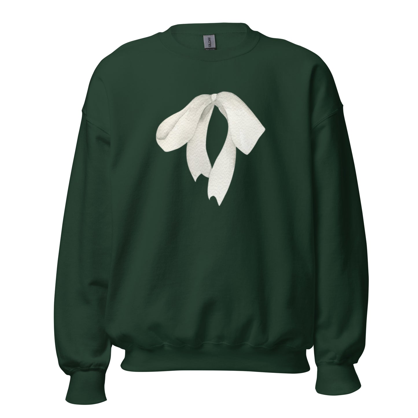 Poignets/ourlets, sweat, tenue durable  - sweat femme motif imprimé "petit noeud" - vert sapin