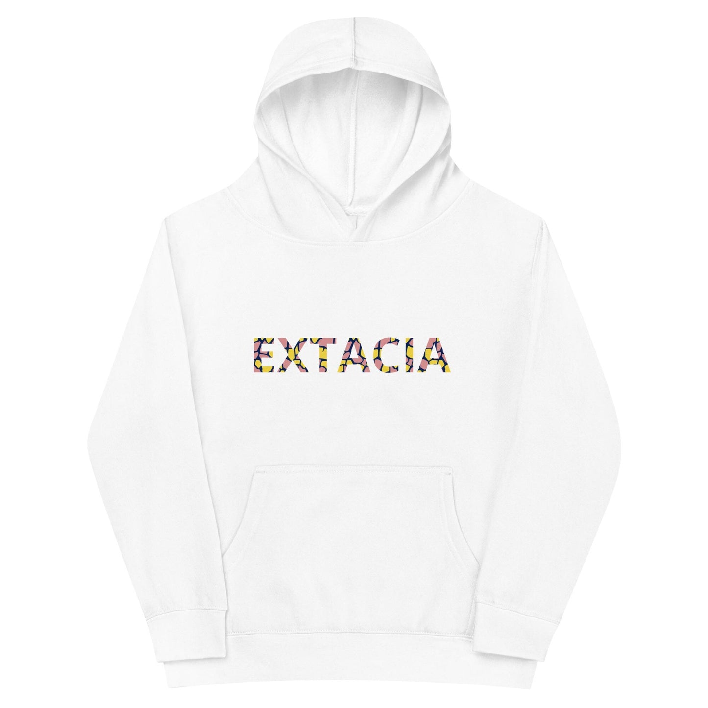 Sweat à capuche petite fille - Jaune & Kaki - motif gymnaste danseuse -  blanc - coton-mélange motif imprimé – vue de face, chaud et doux