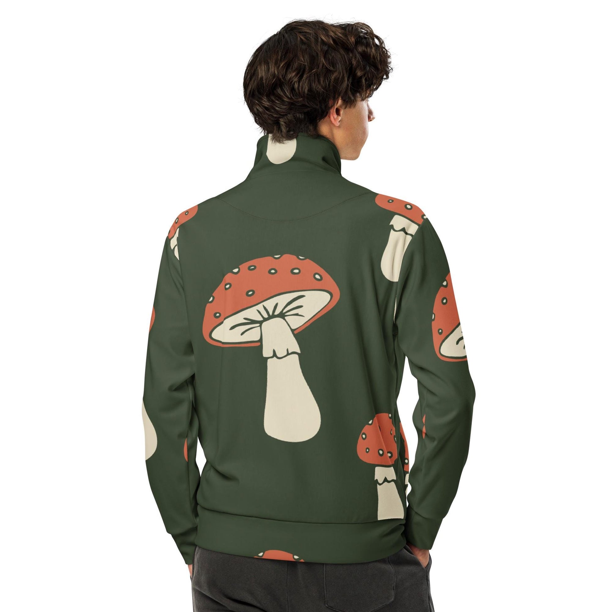 Veste de survêtement homme - Vert champignon imprimé – usage sport et détente