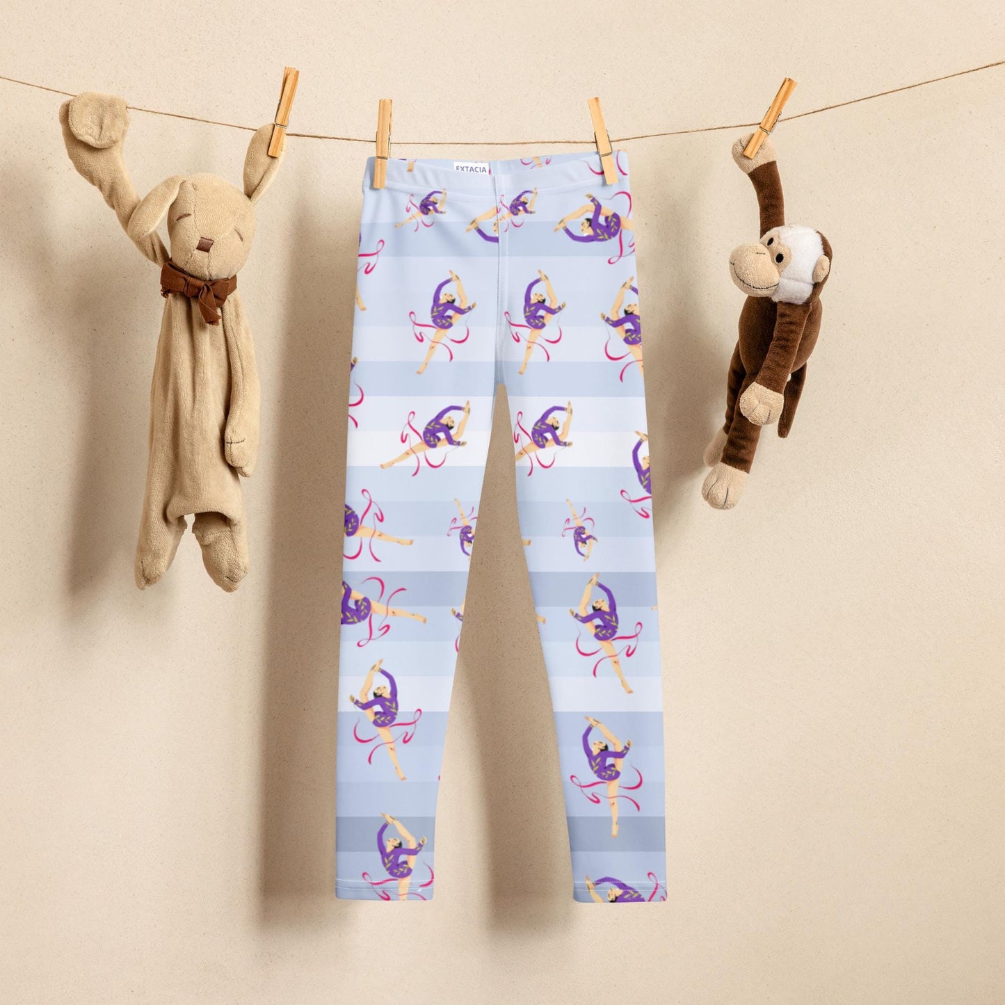 Leggings Bébé et Petite Fille - Confortable, Doux et Extensible - quotidien, sport, urbain, école, cadeau – Design Danseuse Gymnaste