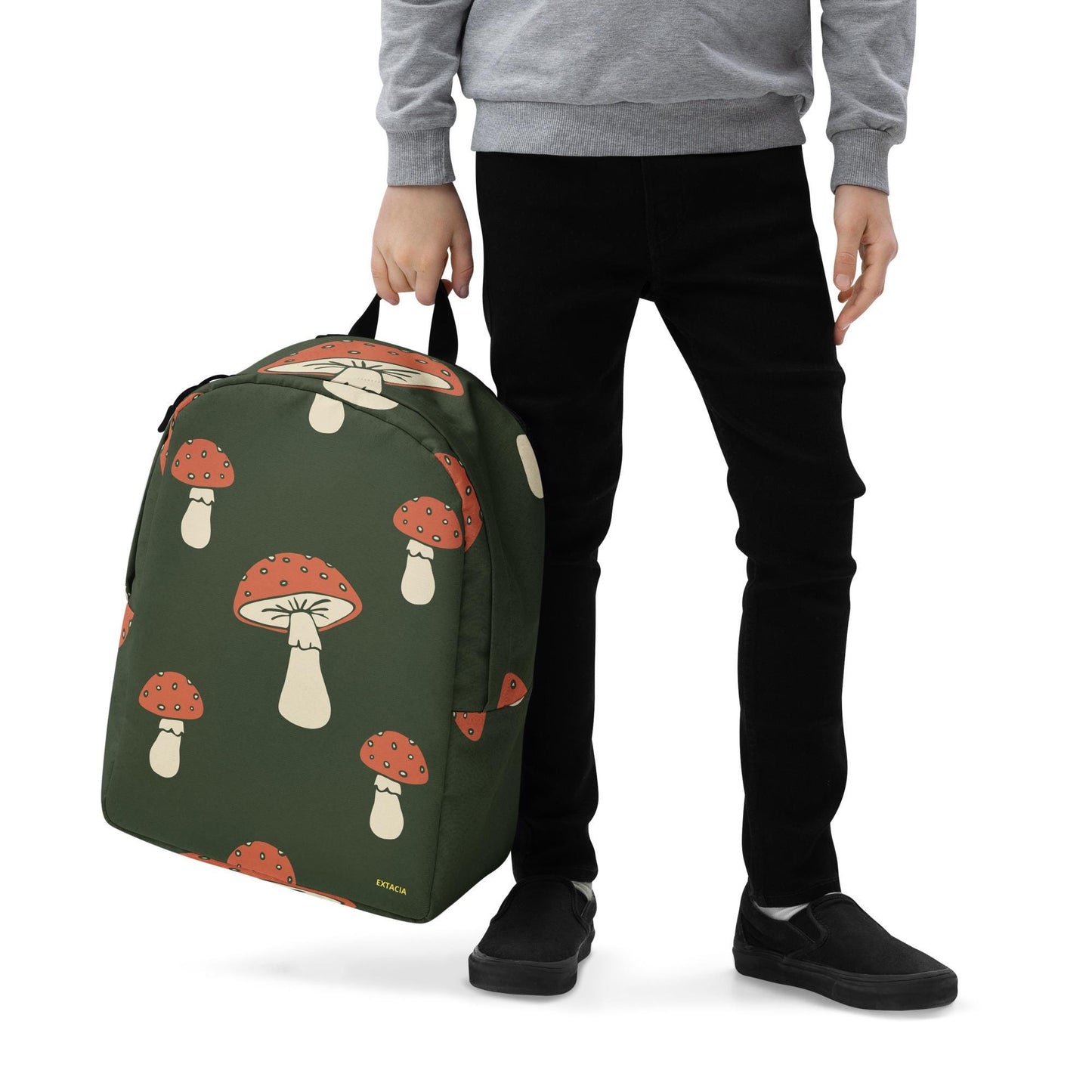Sac à dos minimaliste - Léger, Spacieux et Résistant - design minimaliste - Voyages, École, Sport, Ordinateur Design Minimaliste Champignons