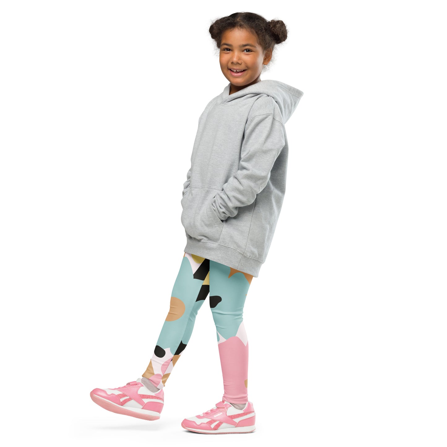 Legging pour petite fille – Fleuri, Pastel – Doux, extensible, toutes saisons – Minimaliste