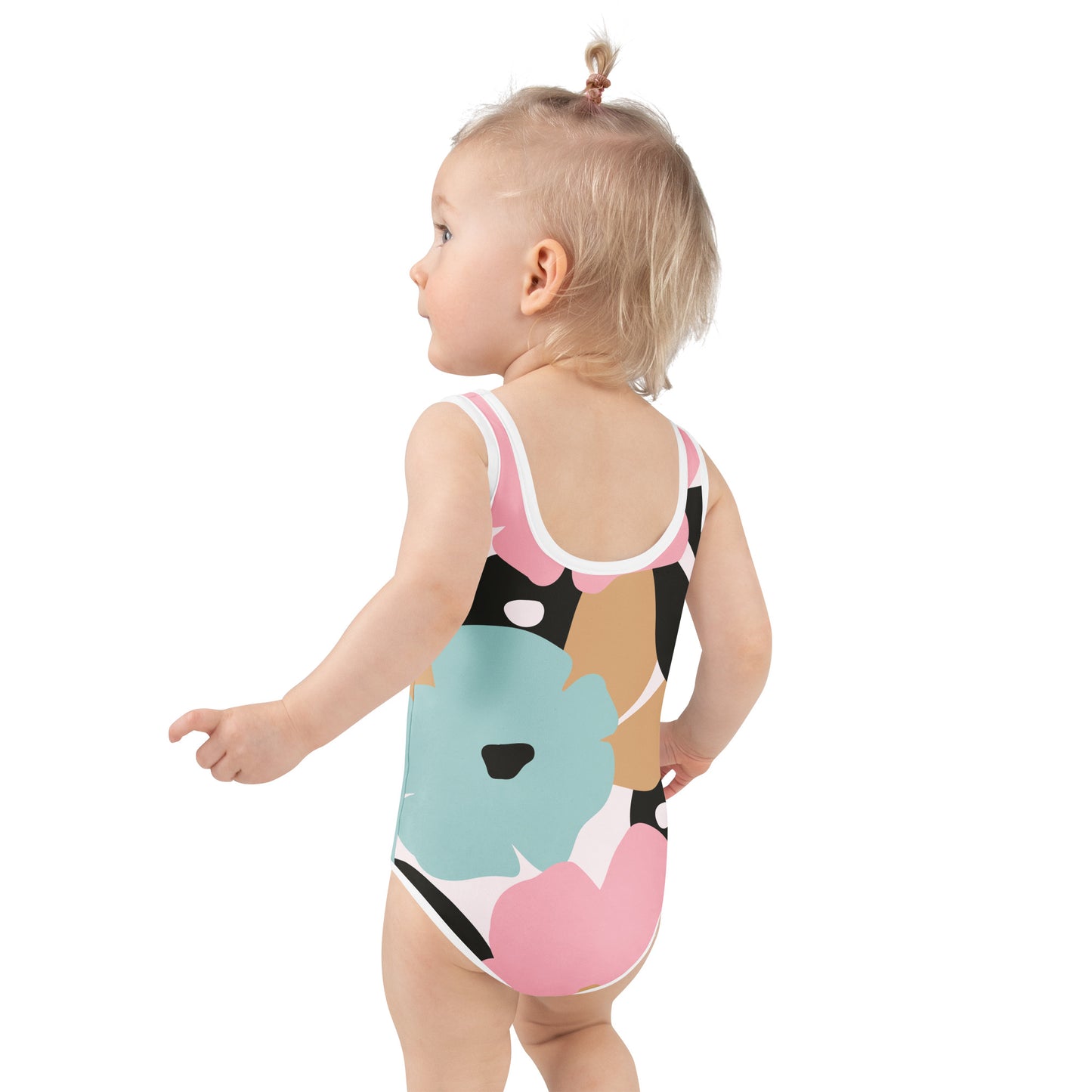 Maillot de bain 1 pièce pour petite fille – Fleuri, Pastel – Confort, maintien & séchage rapide – Minimaliste