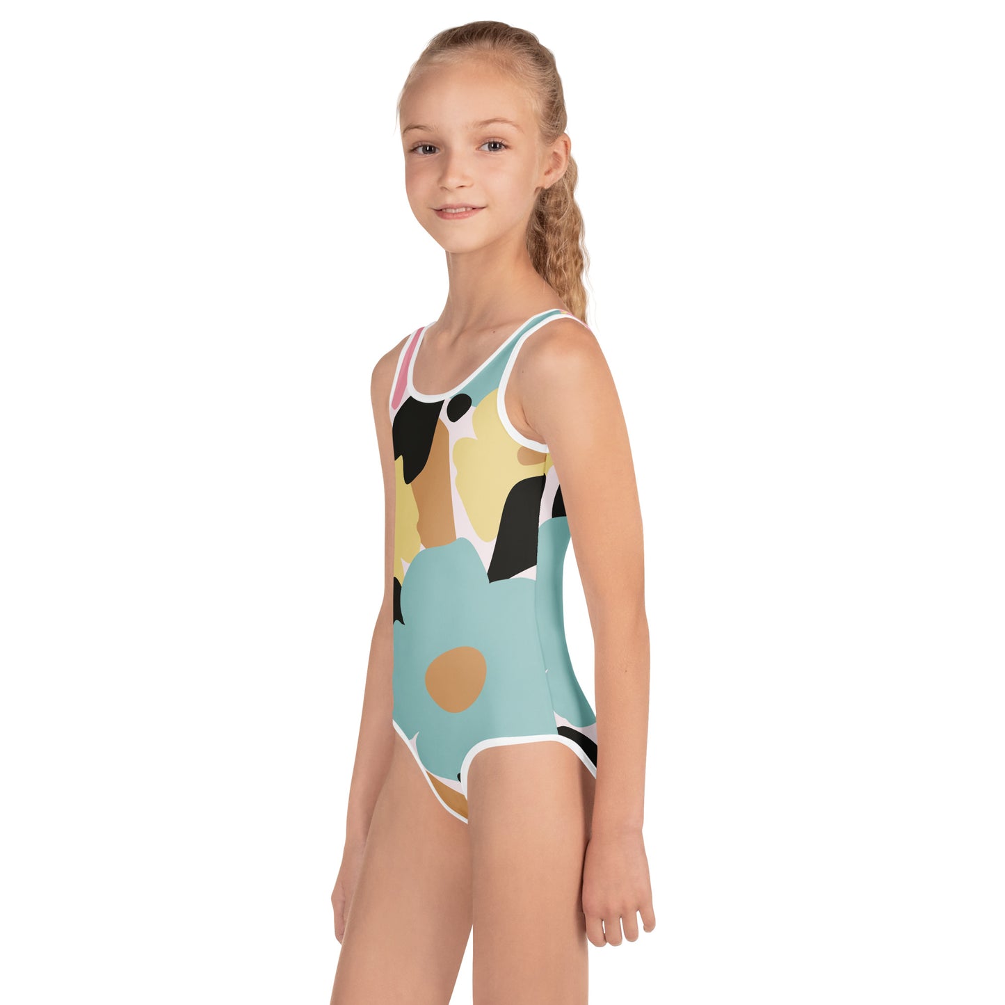Maillot de bain 1 pièce pour petite fille – Fleuri, Pastel – Confort, maintien & séchage rapide – Minimaliste