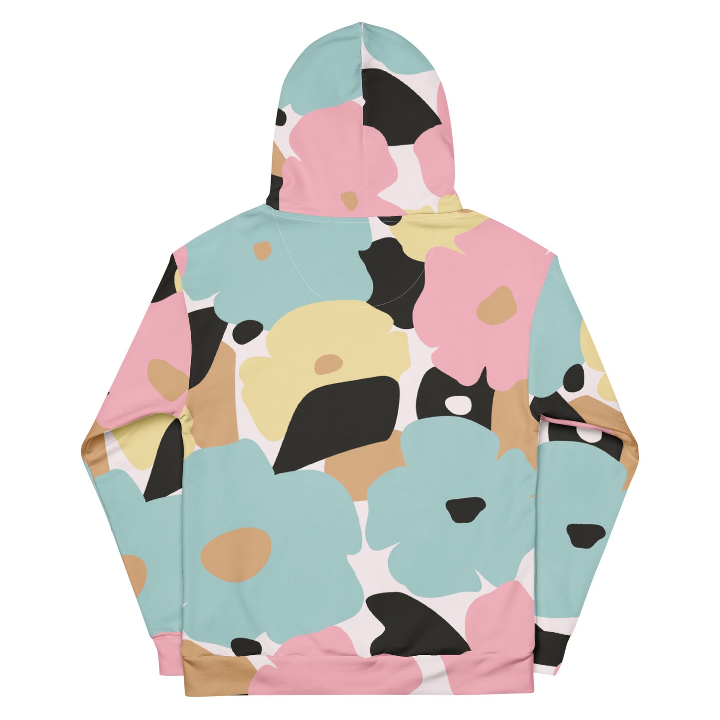 Sweat à capuche pour femme – Fleuri, Pastel – Polyester recyclé, doux & durable – Nature Minimaliste