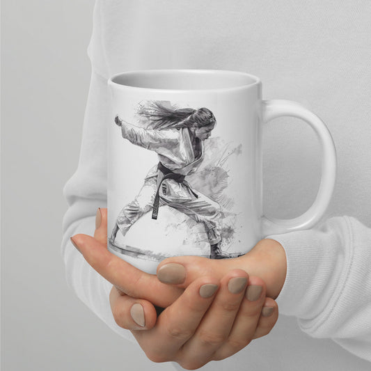 Mug en Céramique – 11, 15 et 20 oz - Tasse Design et Élégante -  Design Arts Martiaux - Personnalisable - cadeau, bureau, déco cuisine