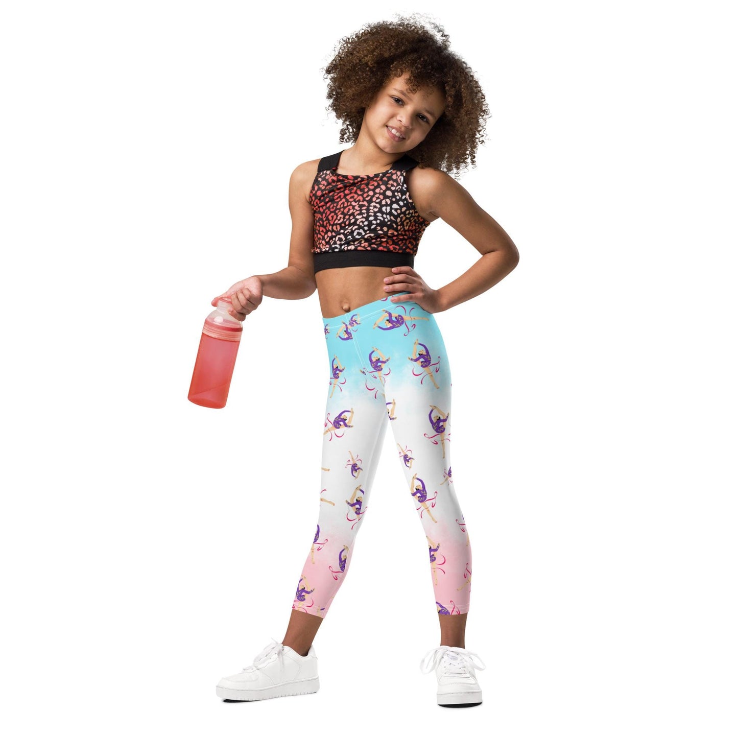 Leggings Bébé et Petite Fille - Confortable, Doux et Extensible - quotidien, sport, urbain, école, cadeau – Design Danseuse Gymnaste
