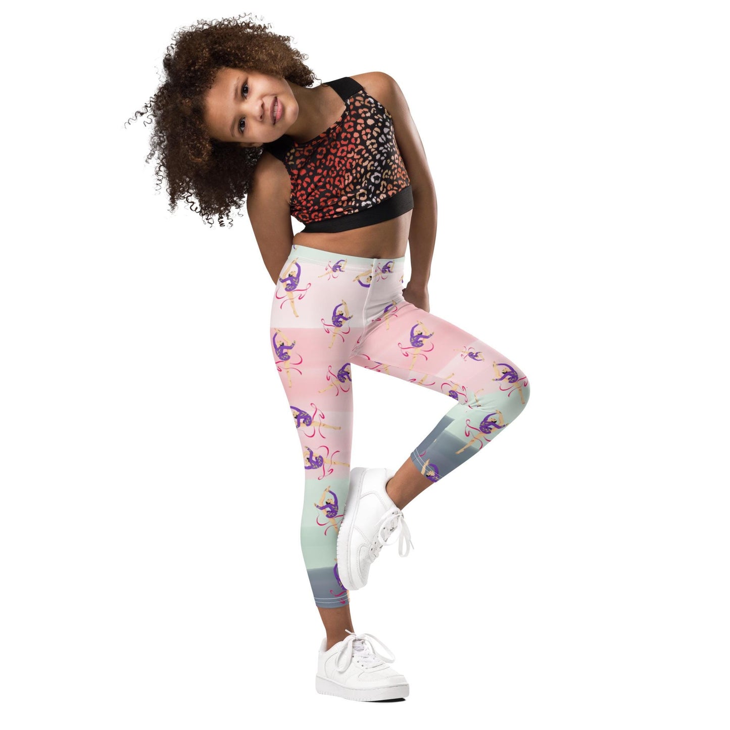 Leggings Bébé et Petite Fille - Confortable, Doux et Extensible - quotidien, sport, urbain, école, cadeau – Design Danseuse Gymnaste