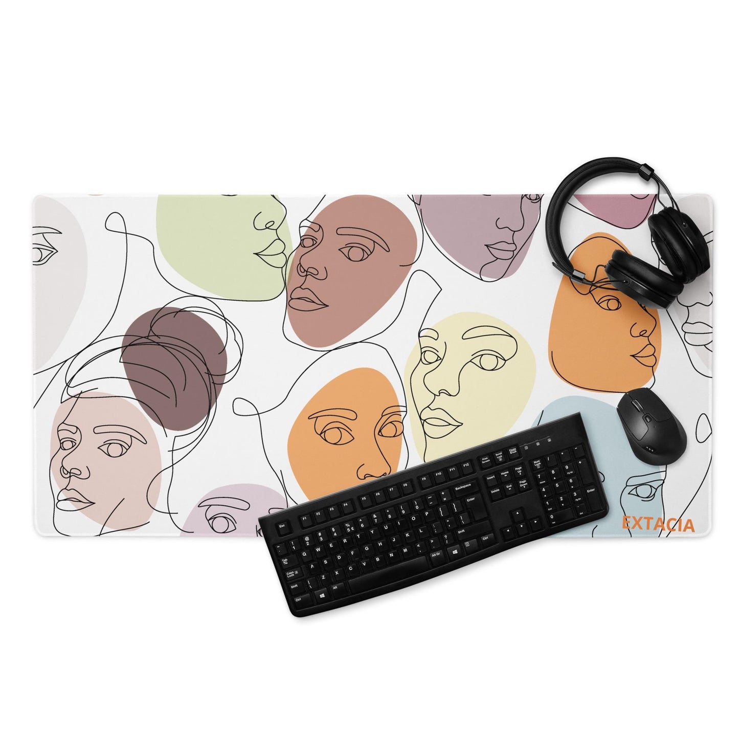 Tapis de Souris Gaming XXL - design minimaliste - surface lisse, base antidérapante, grand format, confortable, durable - Accessoire bureau