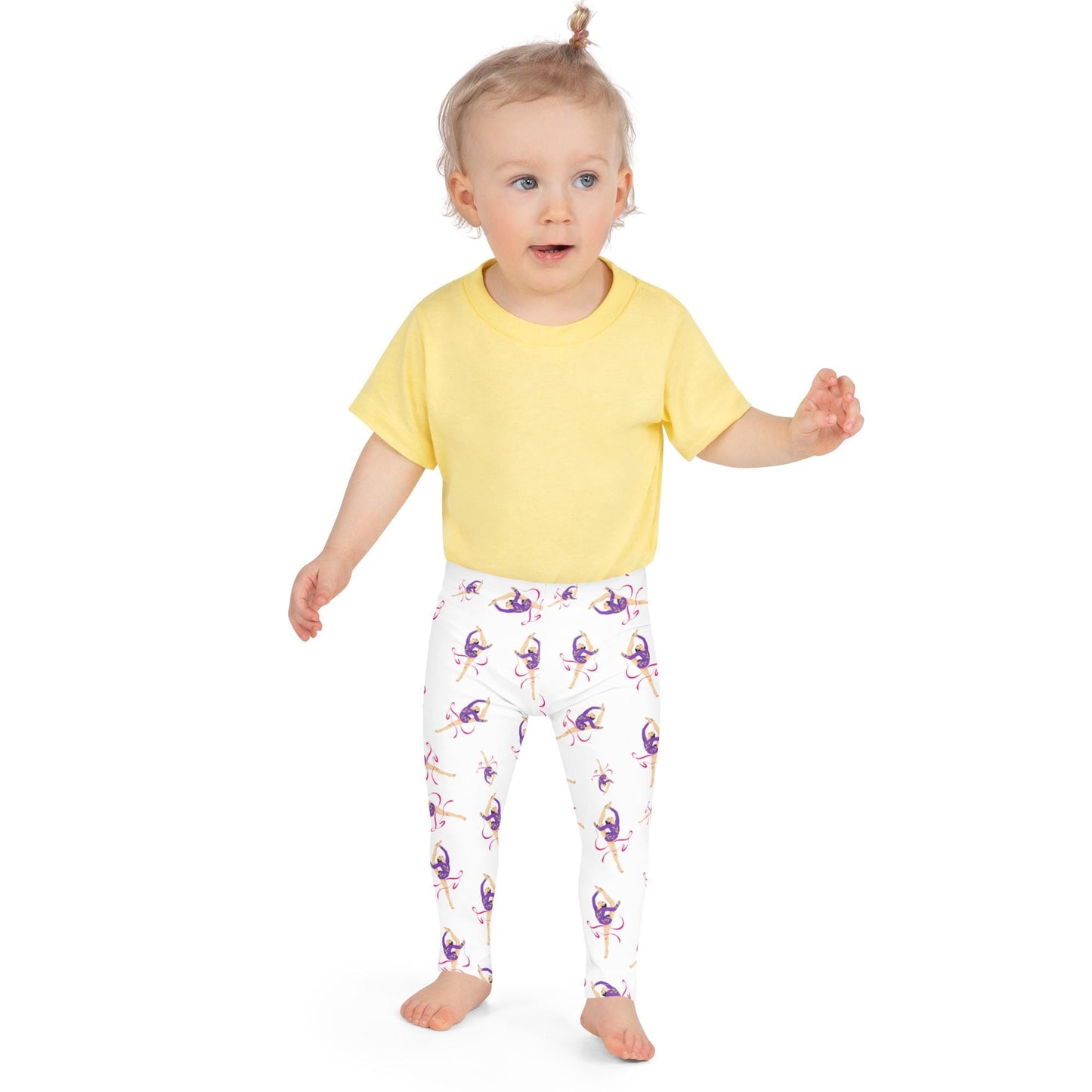 Leggings Bébé et Petite Fille - Confortable, Doux et Extensible - quotidien, sport, urbain, école, cadeau – Design Danseuse Gymnaste