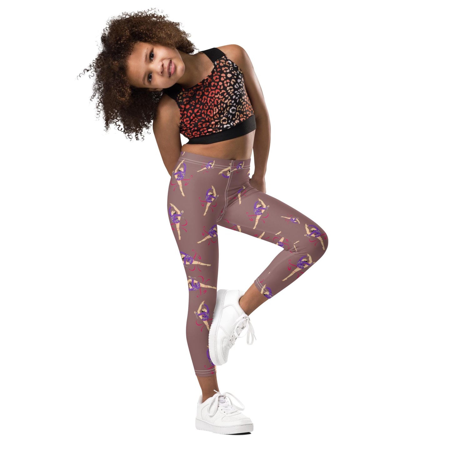 Leggings Bébé et Petite Fille - Confortable, Doux et Extensible - quotidien, sport, urbain, école, cadeau – Design Danseuse Gymnaste