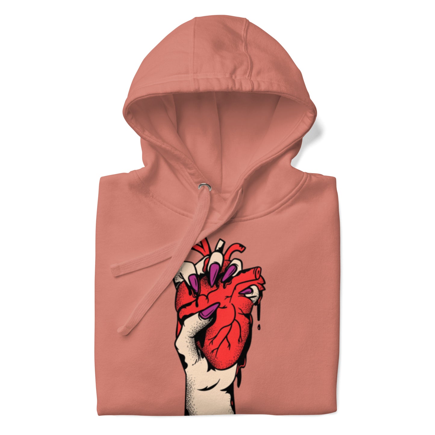 Sweat à capuche pour homme – 100% coton, doux et confortable – Coeur Déjà Pris, Rouge