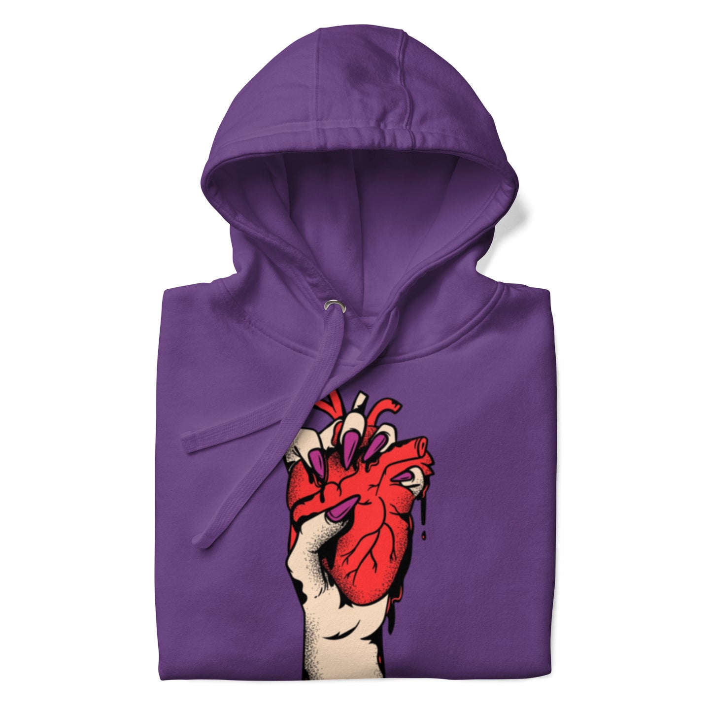 Sweat à capuche pour homme – 100% coton, doux et confortable – Coeur Déjà Pris, Rouge