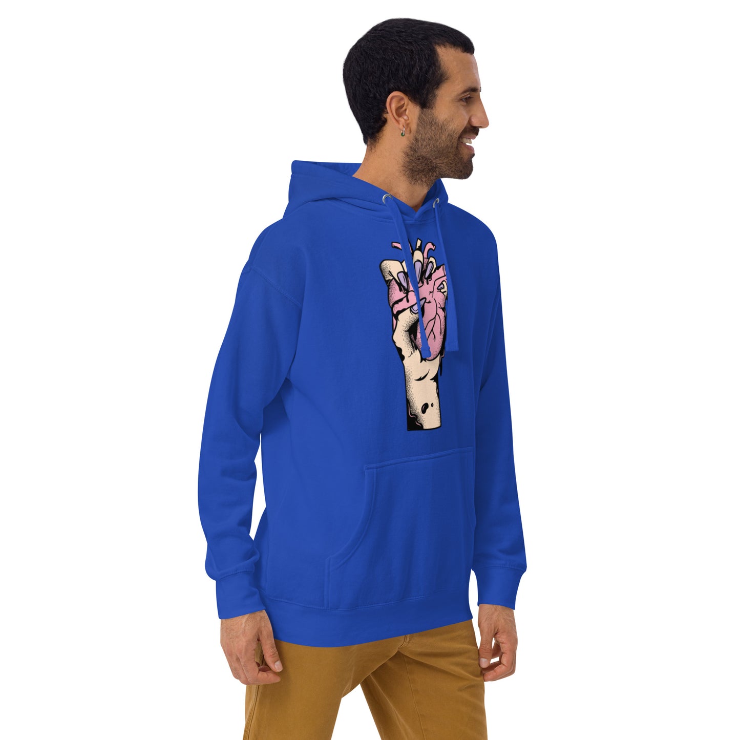 Sweat à capuche pour homme – 100% coton, doux et confortable – Coeur Déjà Pris, Rose