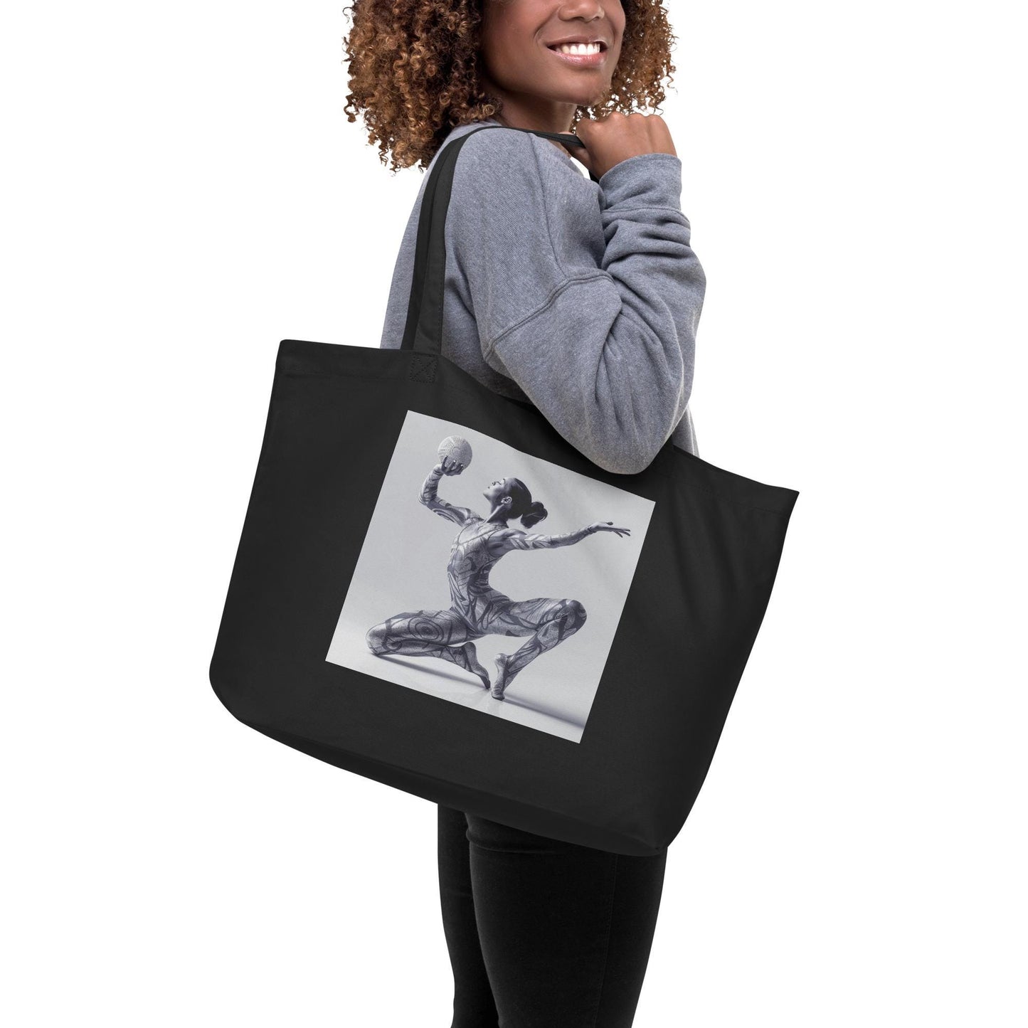 Grand cabas en toile femme – 100% coton bio, grande contenance – Gymnaste, Danseuse