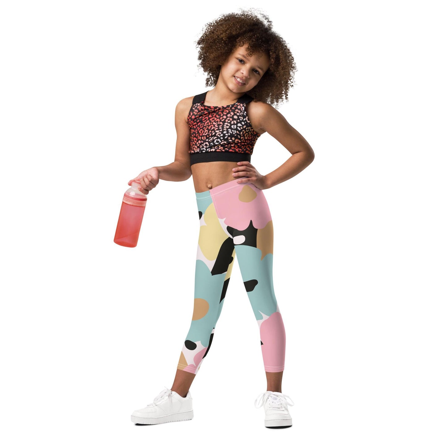 Legging pour petite fille – Fleuri, Pastel – Doux, extensible, toutes saisons – Minimaliste