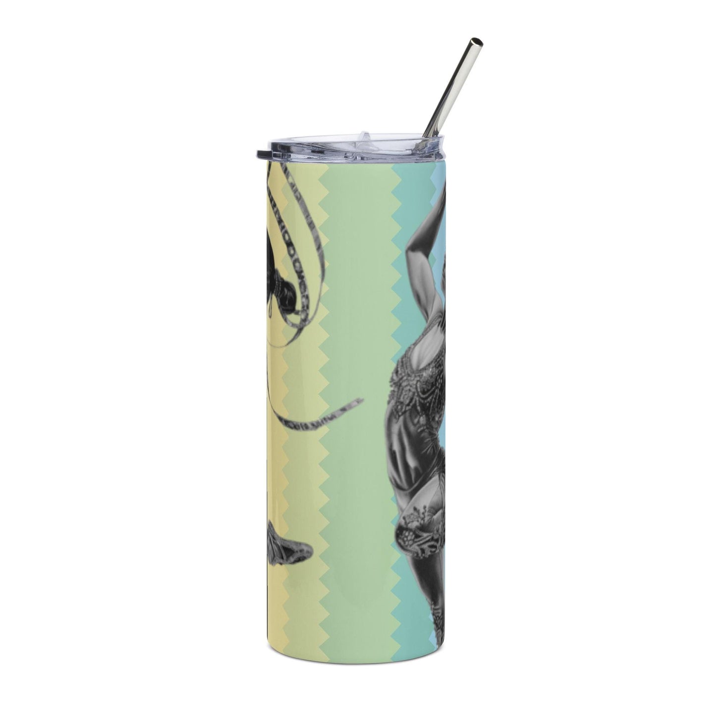 Mug isotherme inox - Gobelet en Acier Inoxydable – Design Danseuse Gymnaste - Mug de Voyage Durable, Étanche - Boissons Chaudes, Froides