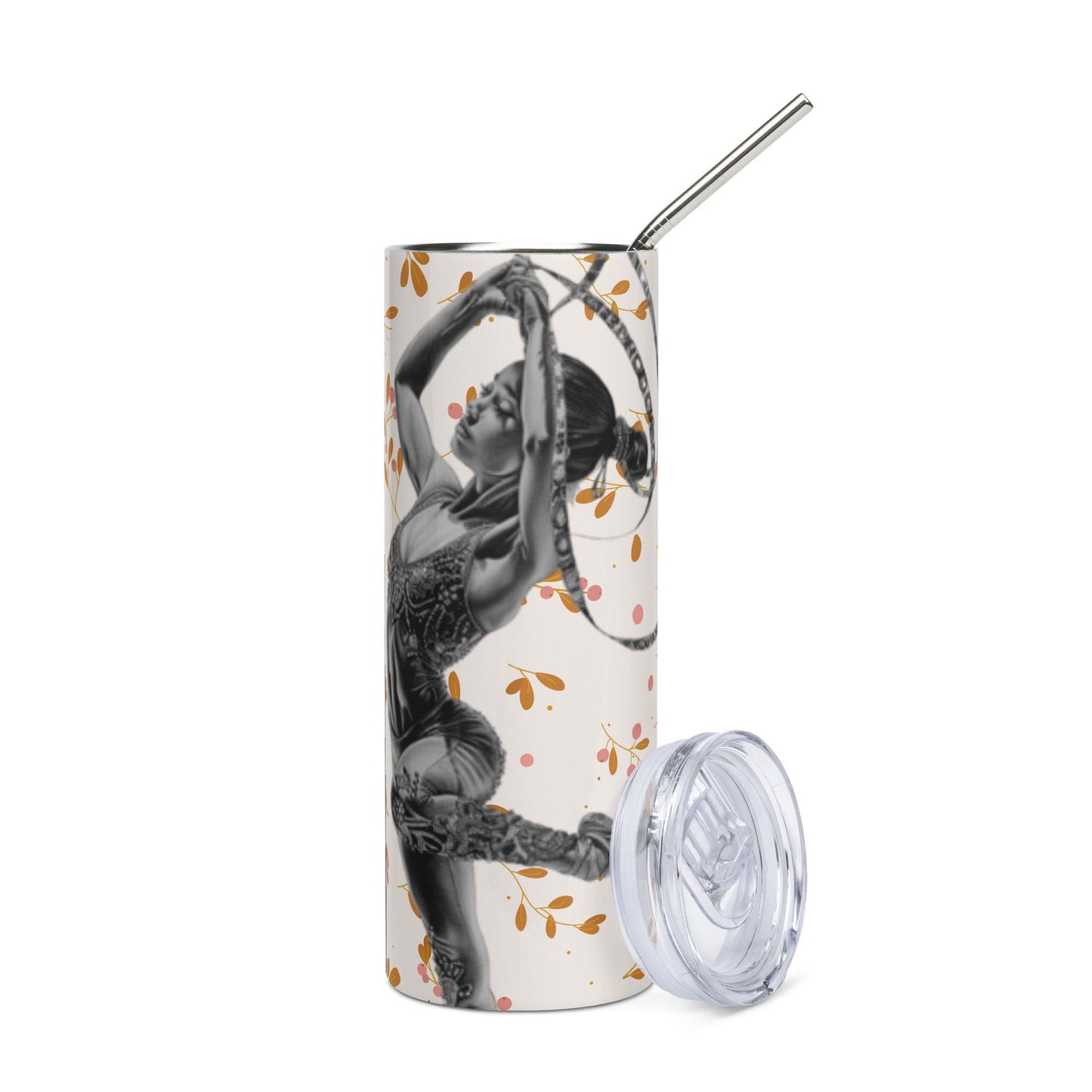 Mug isotherme inox - Gobelet en Acier Inoxydable – Design Danseuse Gymnaste - Mug de Voyage Durable, Étanche - Boissons Chaudes, Froides