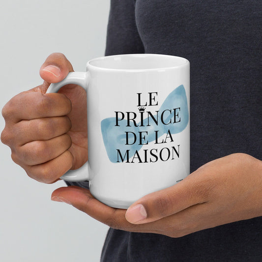 Mug en Céramique "Le prince de la Maison" – Tasse Design et Élégante - 15 oz - bureau, cadeau anniversaire, petit garçon, fête  des pères