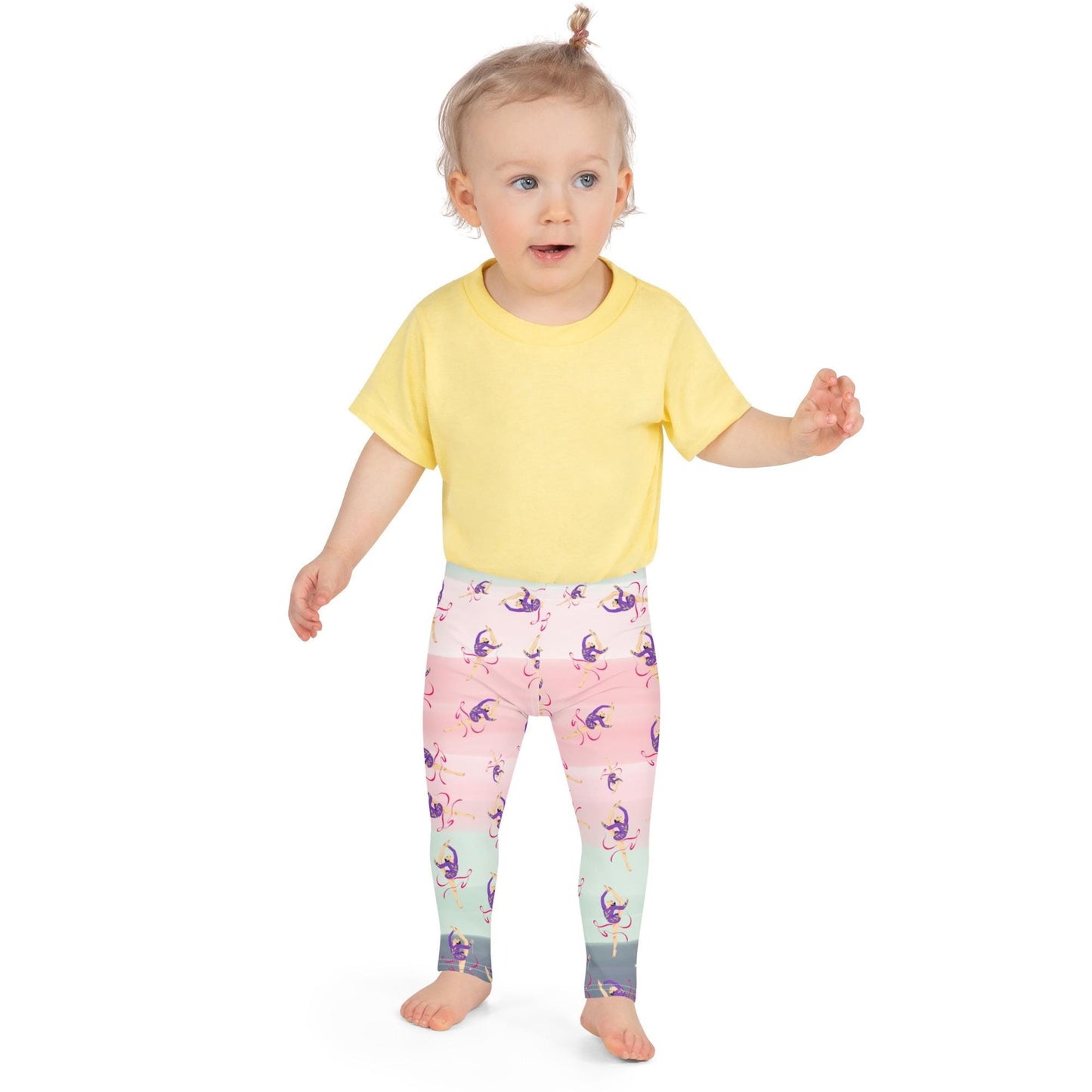 Leggings Bébé et Petite Fille - Confortable, Doux et Extensible - quotidien, sport, urbain, école, cadeau – Design Danseuse Gymnaste