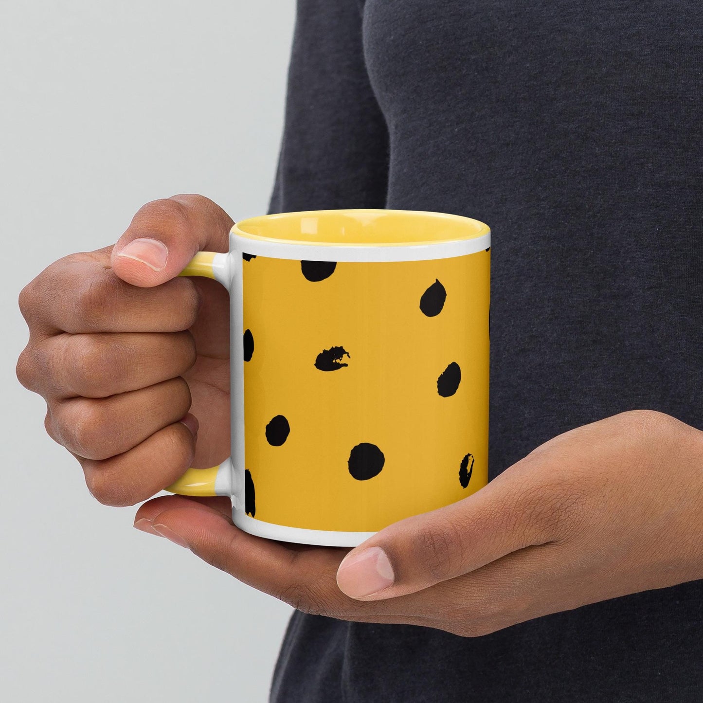Mug à Intérieur Coloré – Tasse en Céramique Élégante - Design imprimé animal - Café, Thé ou Chocolat Chaud - cuisine, cadeau, bureau