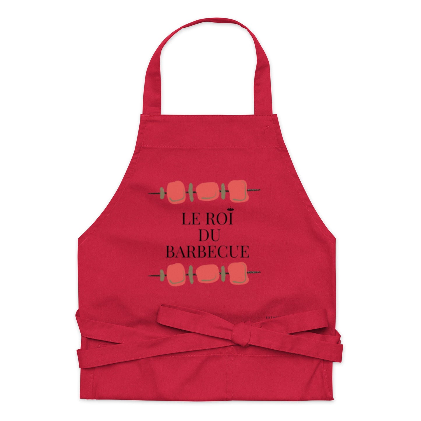 Tablier pour Homme 100 % Coton Bio "Le Roi du Barbecue" - Cadeau BBQ Original - coton biologique, Accessoire cuisine, cadeau papa mari