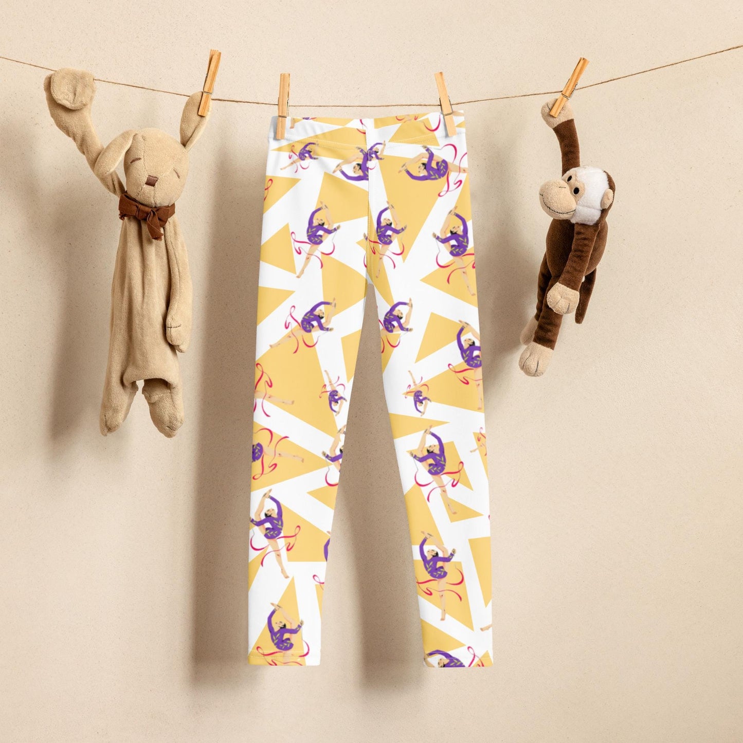 Leggings Bébé et Petite Fille - Confortable, Doux et Extensible - quotidien, sport, urbain, école, cadeau – Design Danseuse Gymnaste
