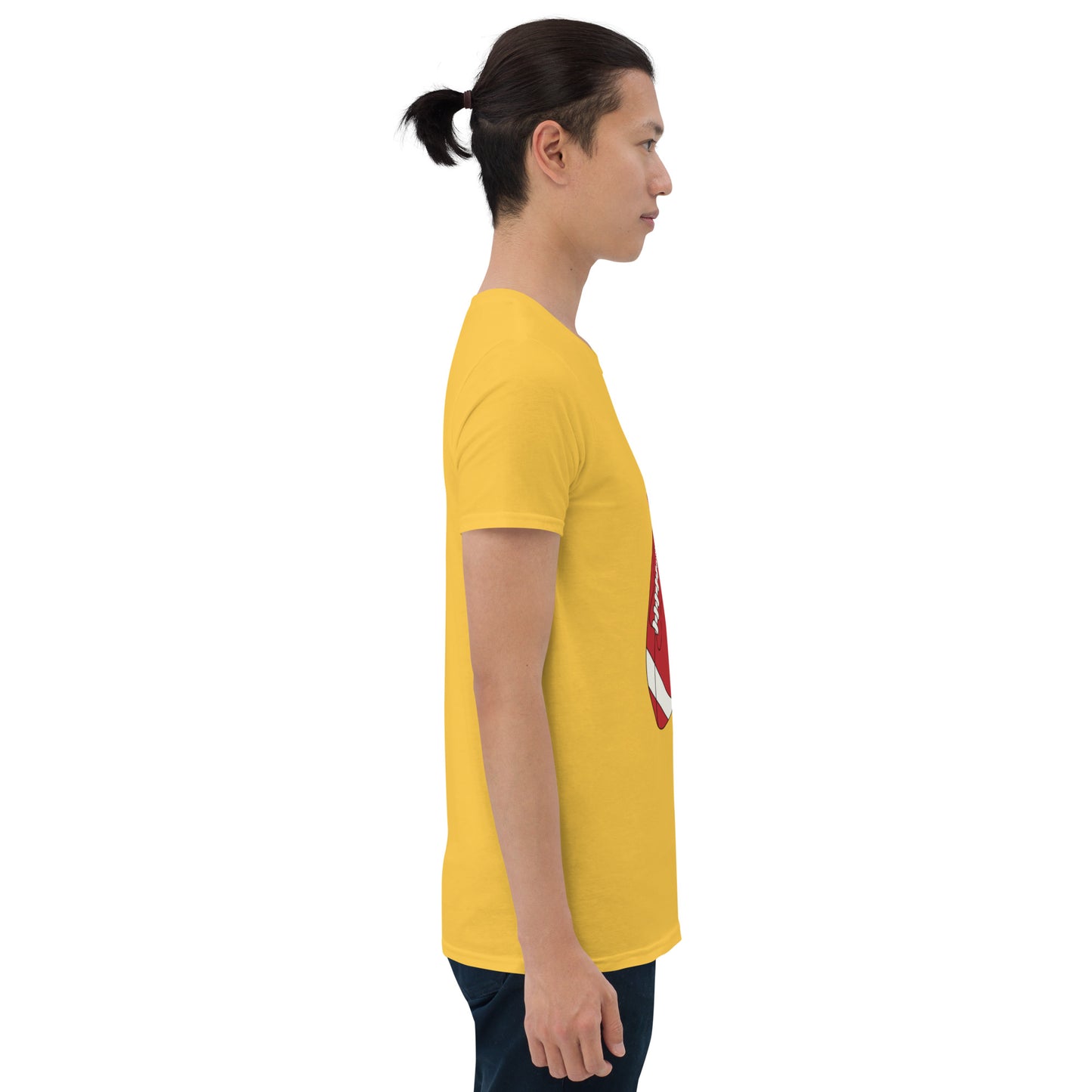 T-shirt pour homme à col rond, manches courtes – 100% coton, motif imprimé – Ballon Américain