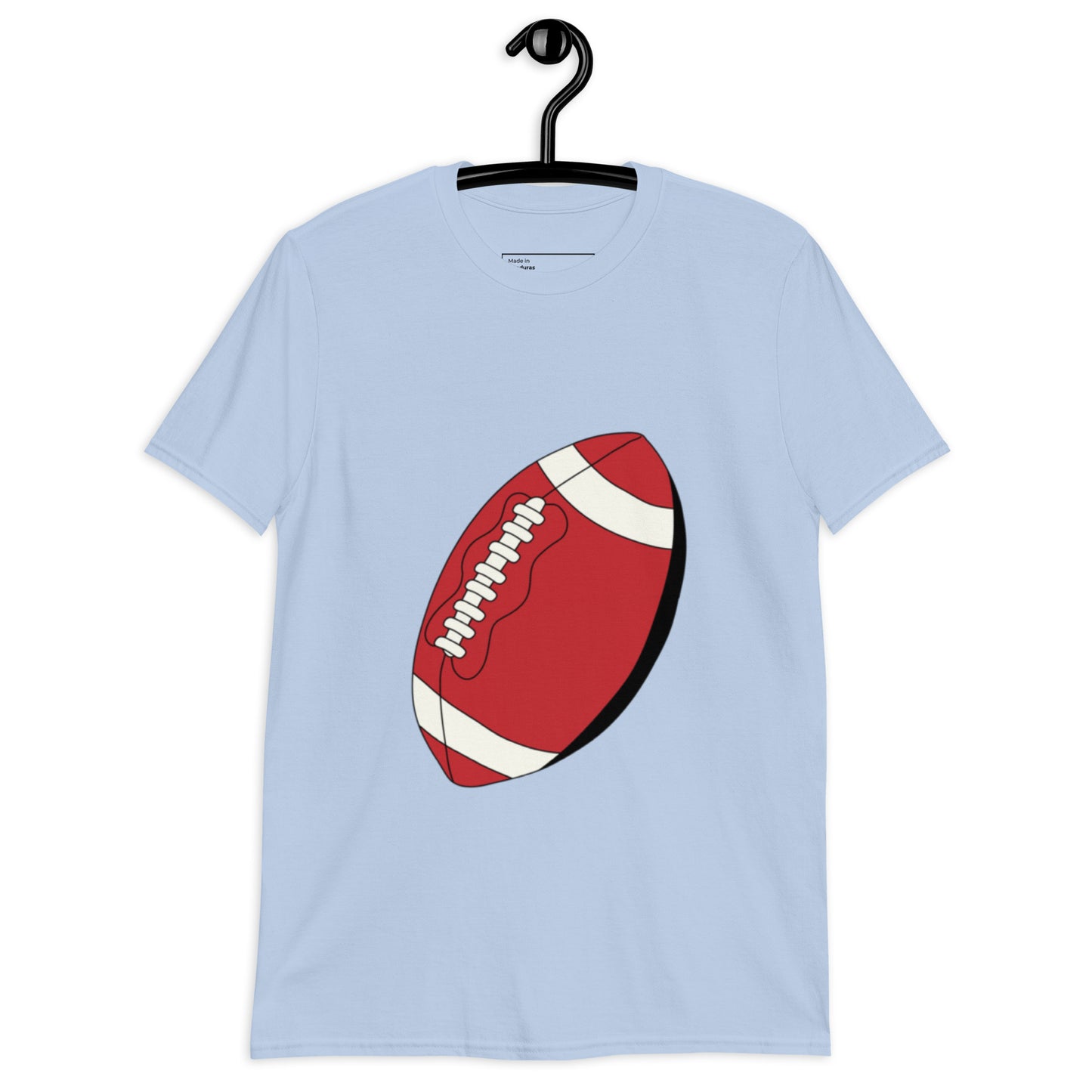 T-shirt pour homme à col rond, manches courtes – 100% coton, motif imprimé – Ballon Américain